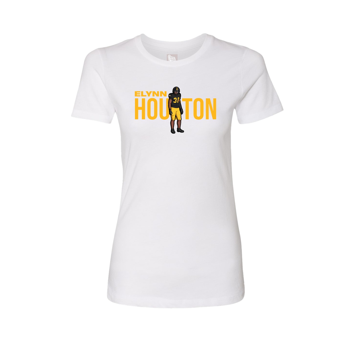 Fitted Women's Tee — Player Name in White