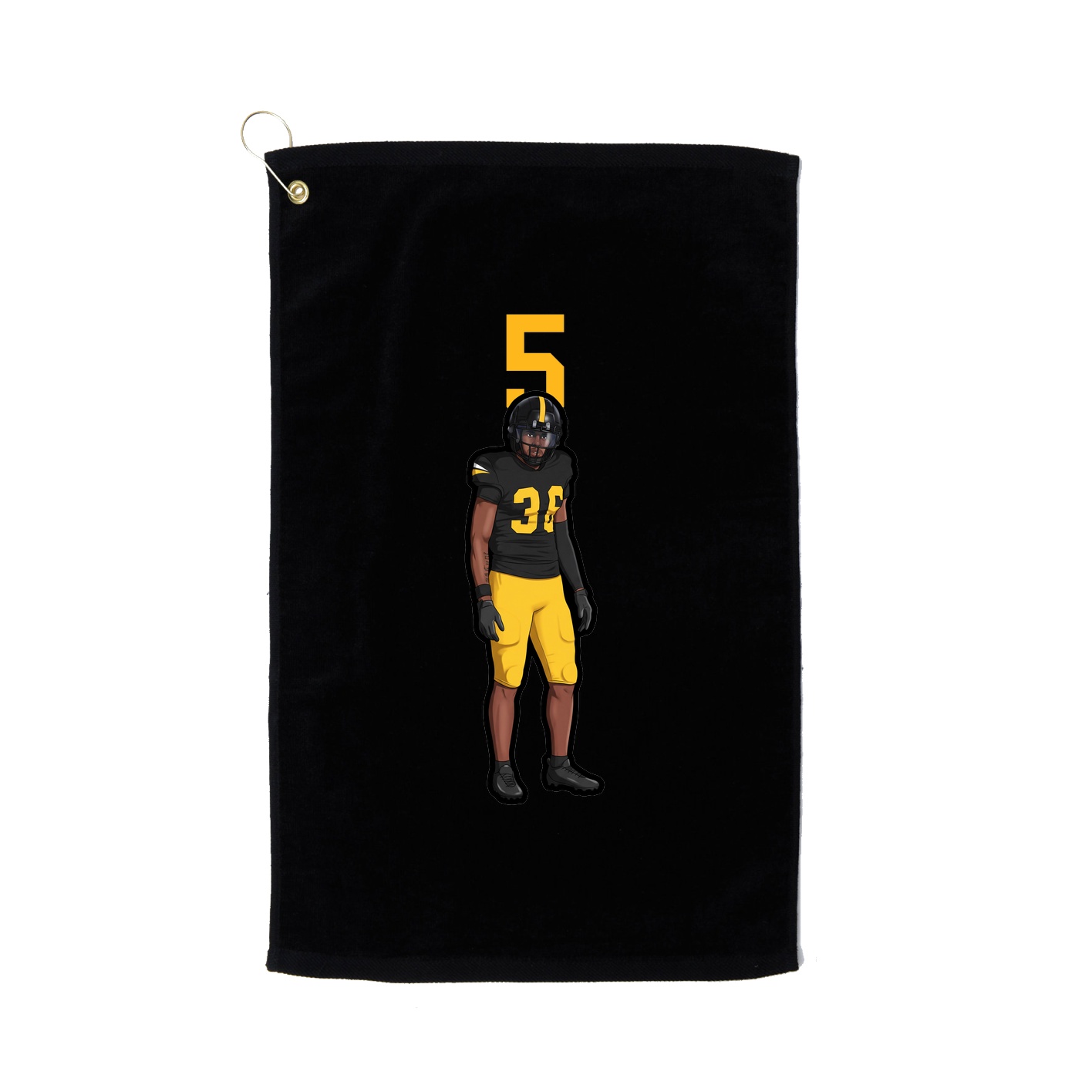 Golf Towel — Number Top in Black