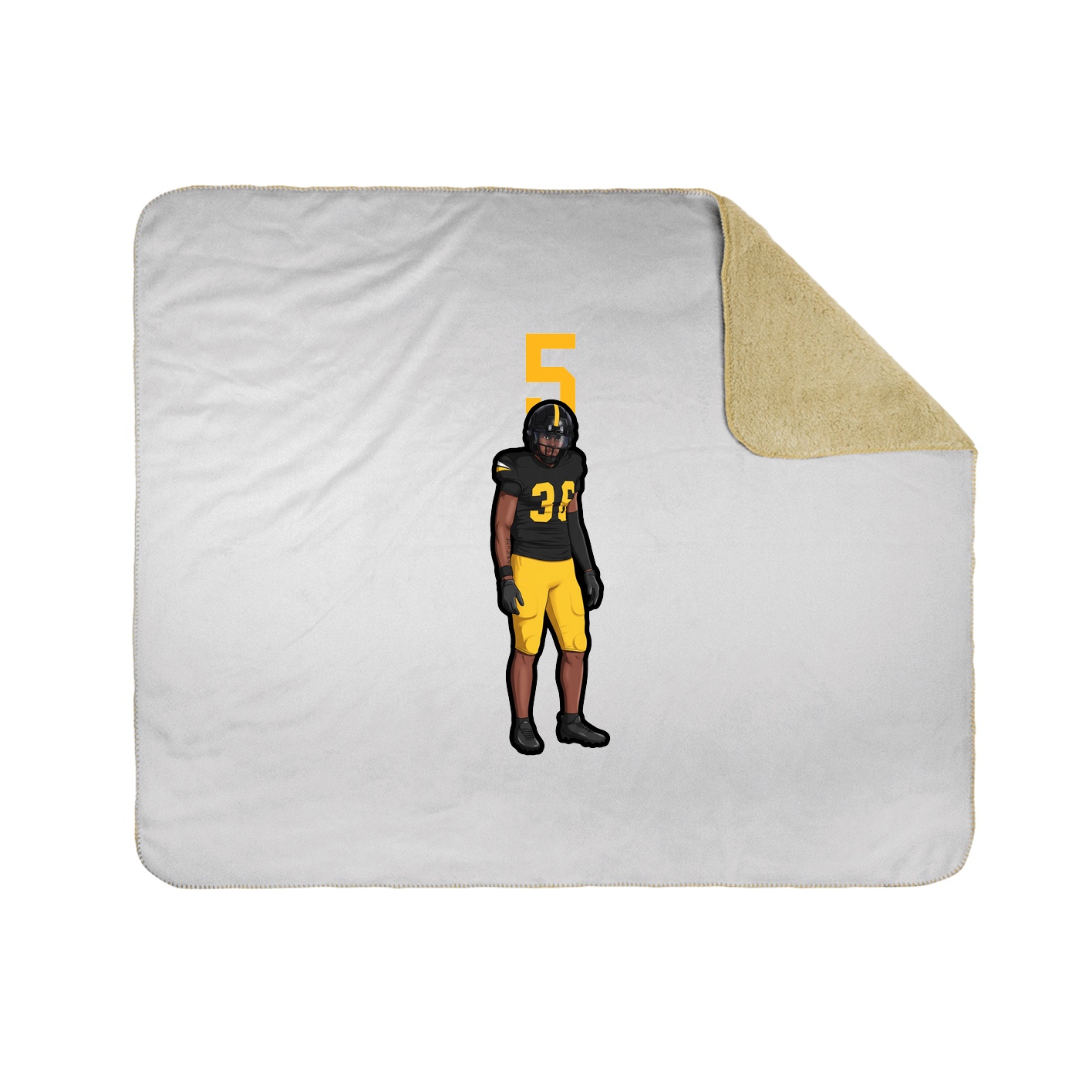 Throw Blanket — Number Top in White