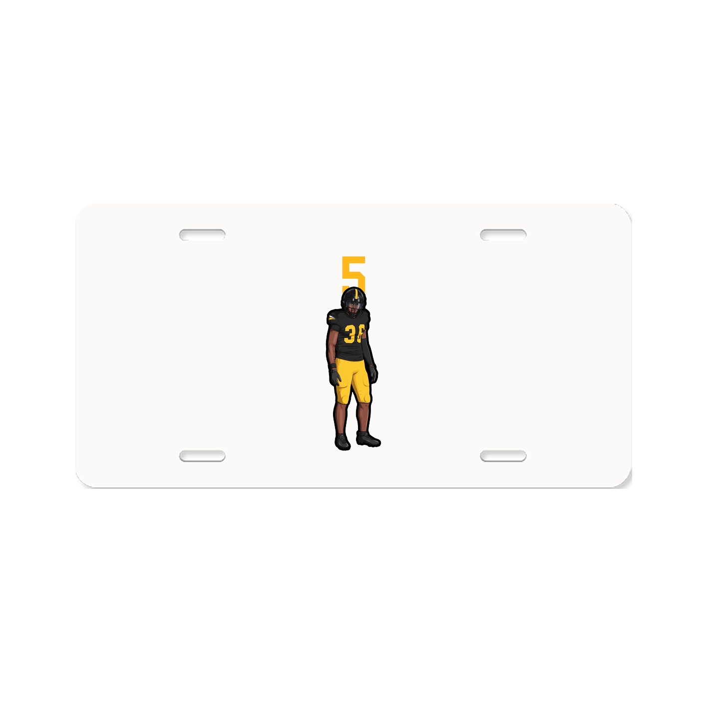License Plate — Number Top in Classic