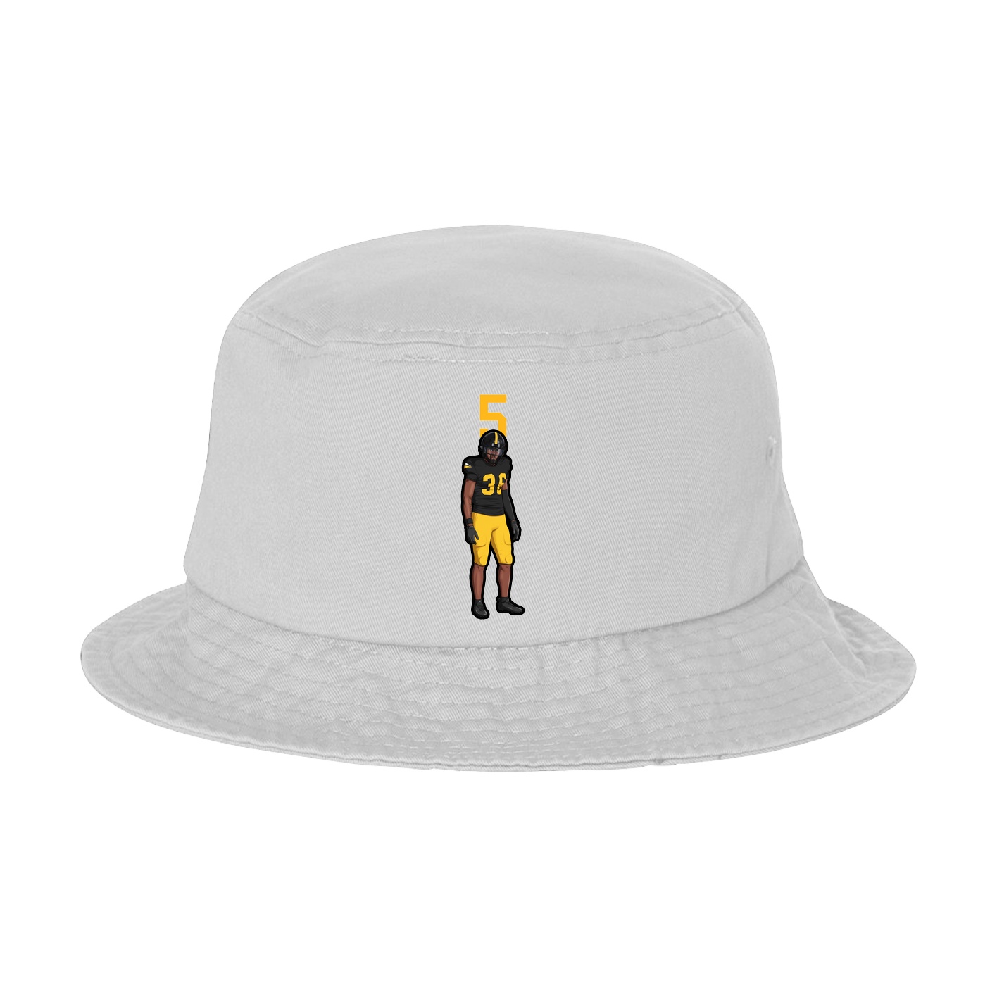 Bucket Cap — Number Top in White