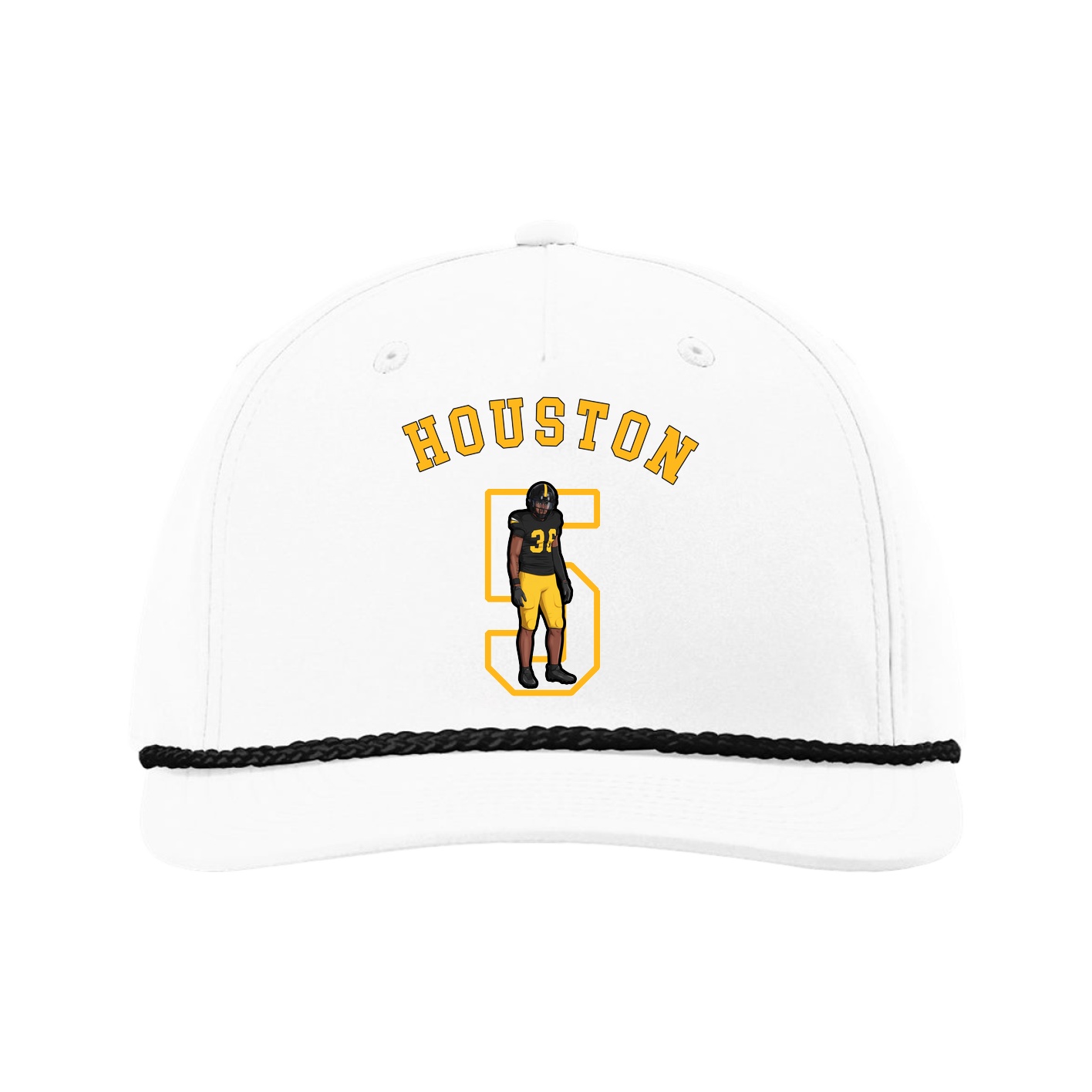 Five-Panel Classic Rope Cap — Shirsey Arch in White