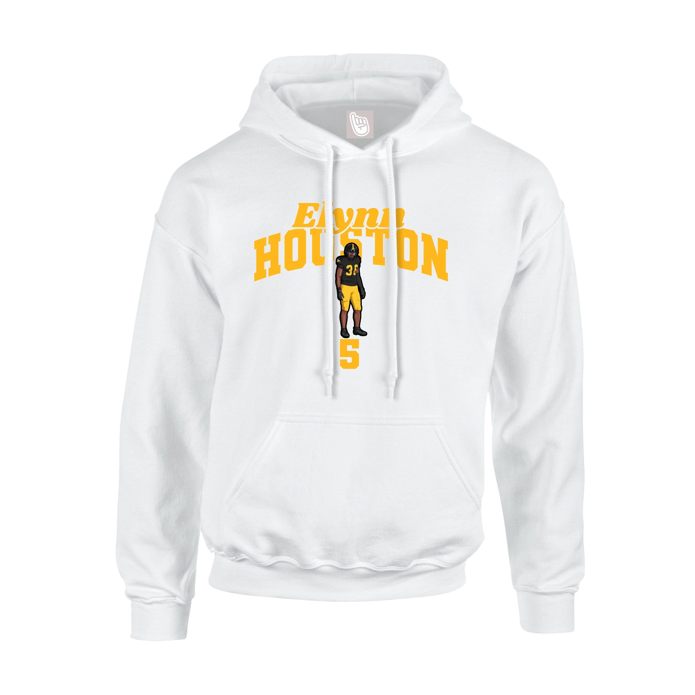 Hoodie — Signature Arch in White