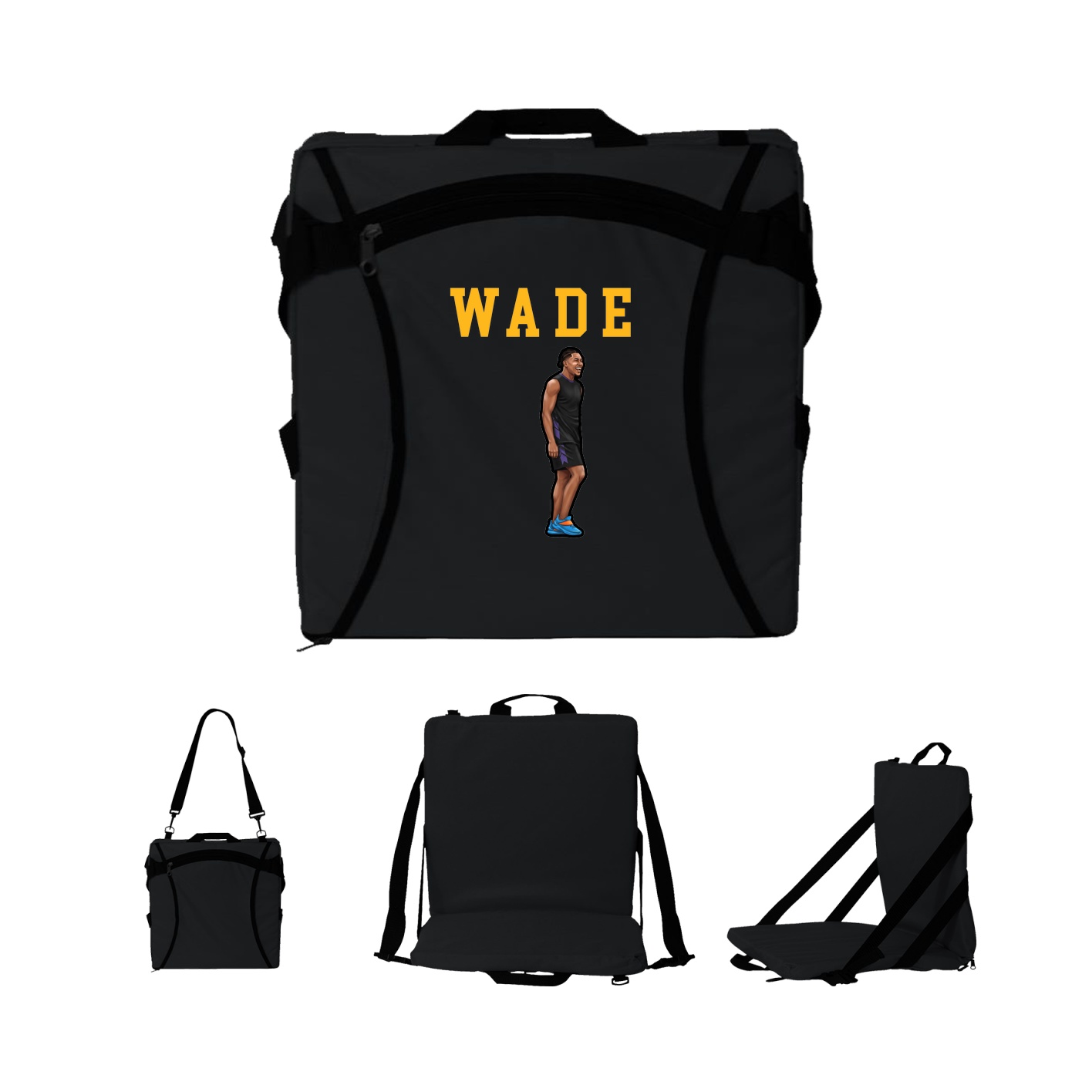 Folding Stadium Seat — Shirsey in Black