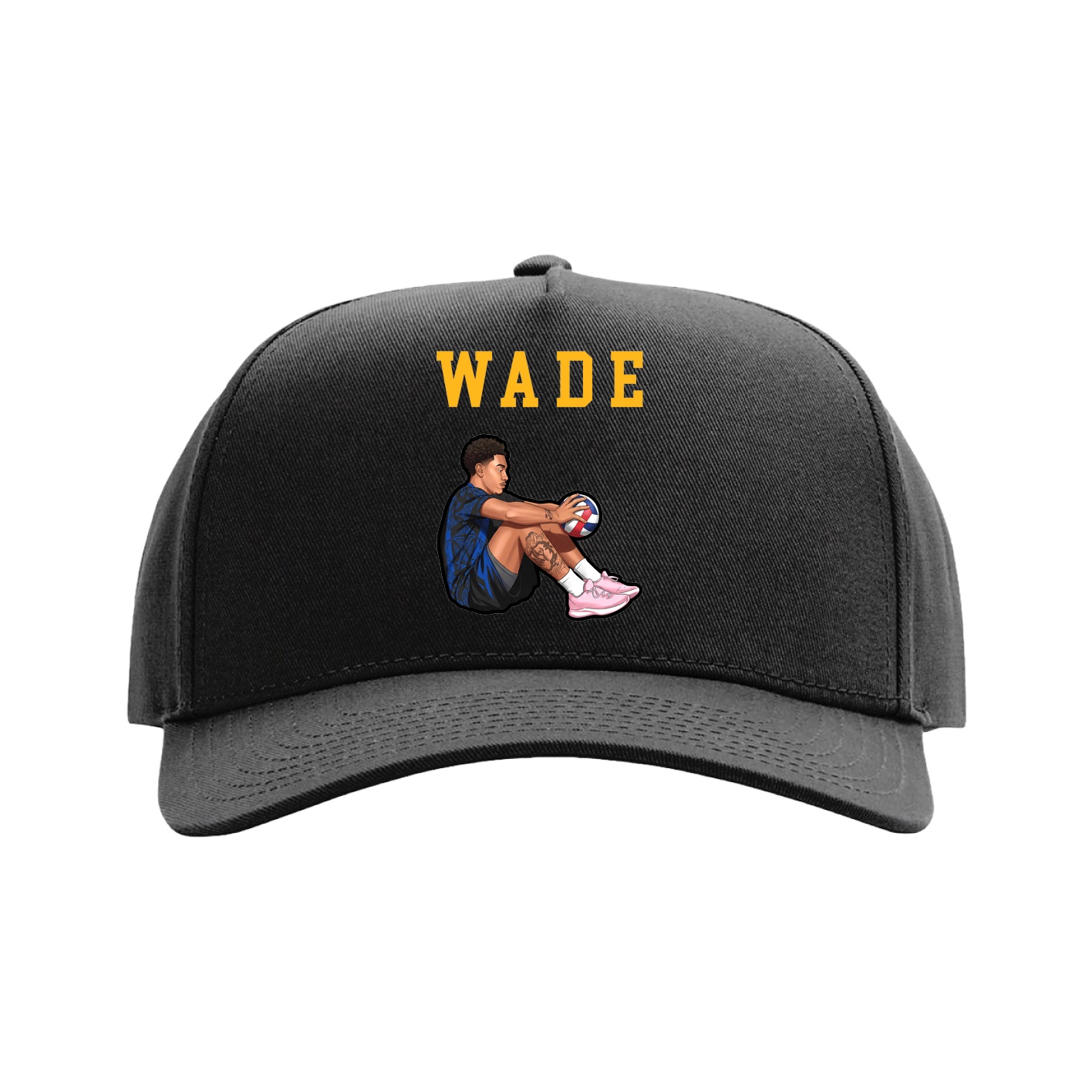 Full Fabric Five-Panel Champ Cap — Shirsey in Black