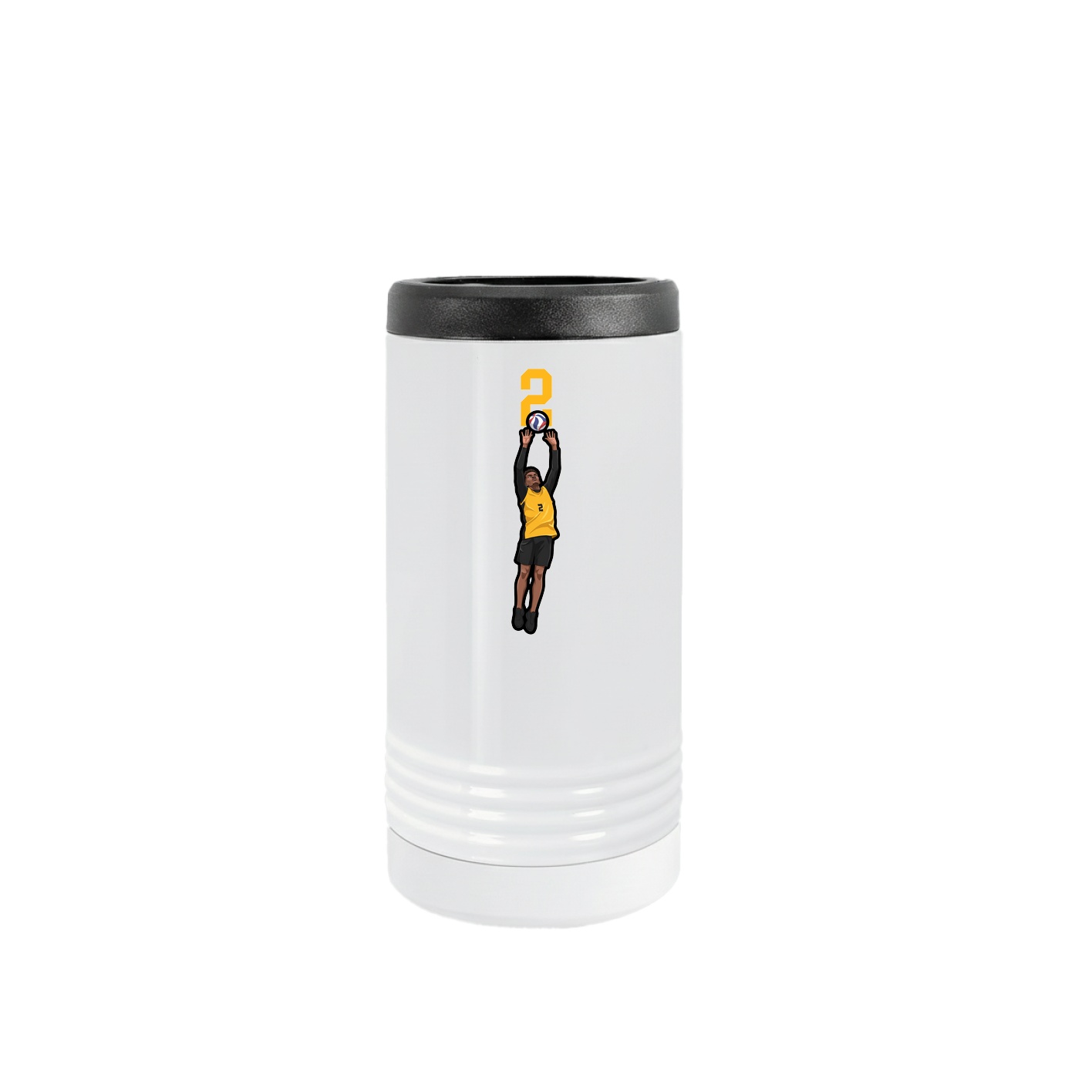 Slim Beverage Holder — Number Top in White