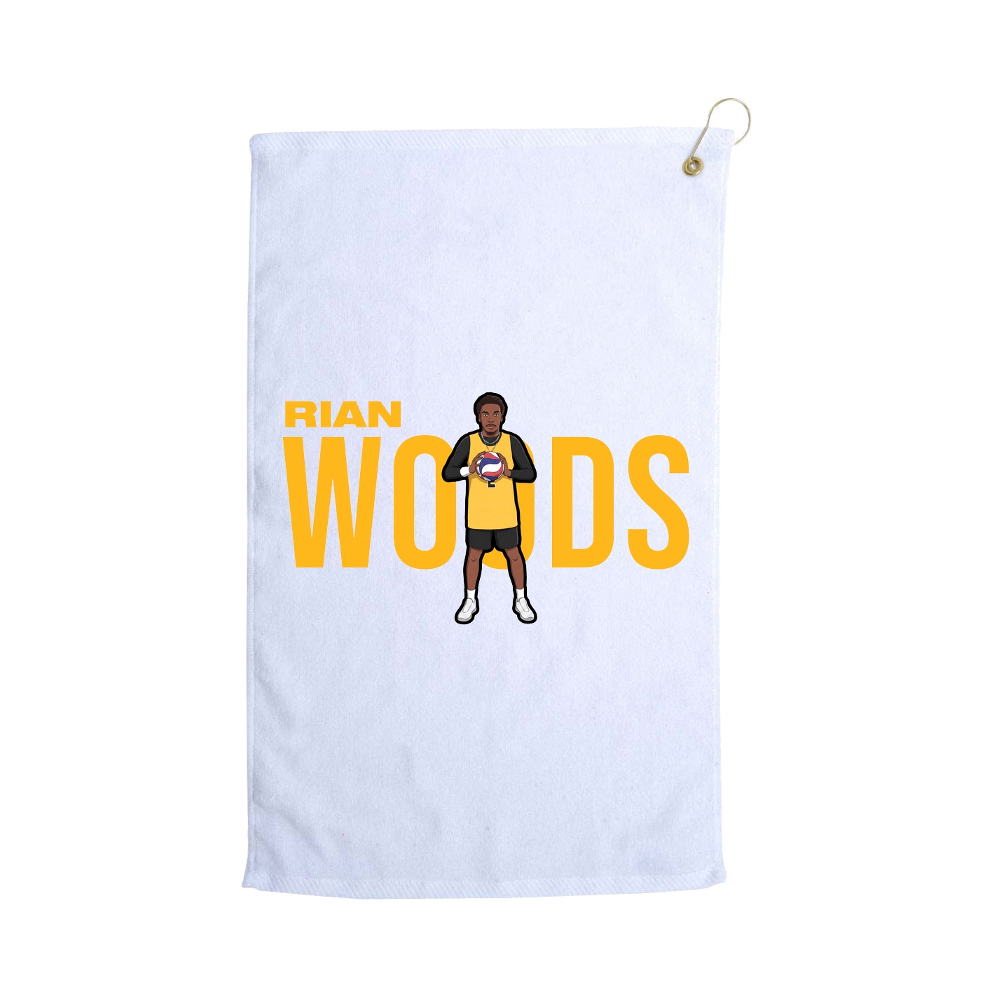 Golf Towel — Player Name in White