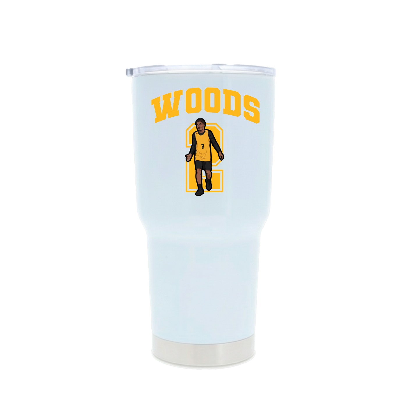 30oz Stainless Steel Tumbler — Number in White