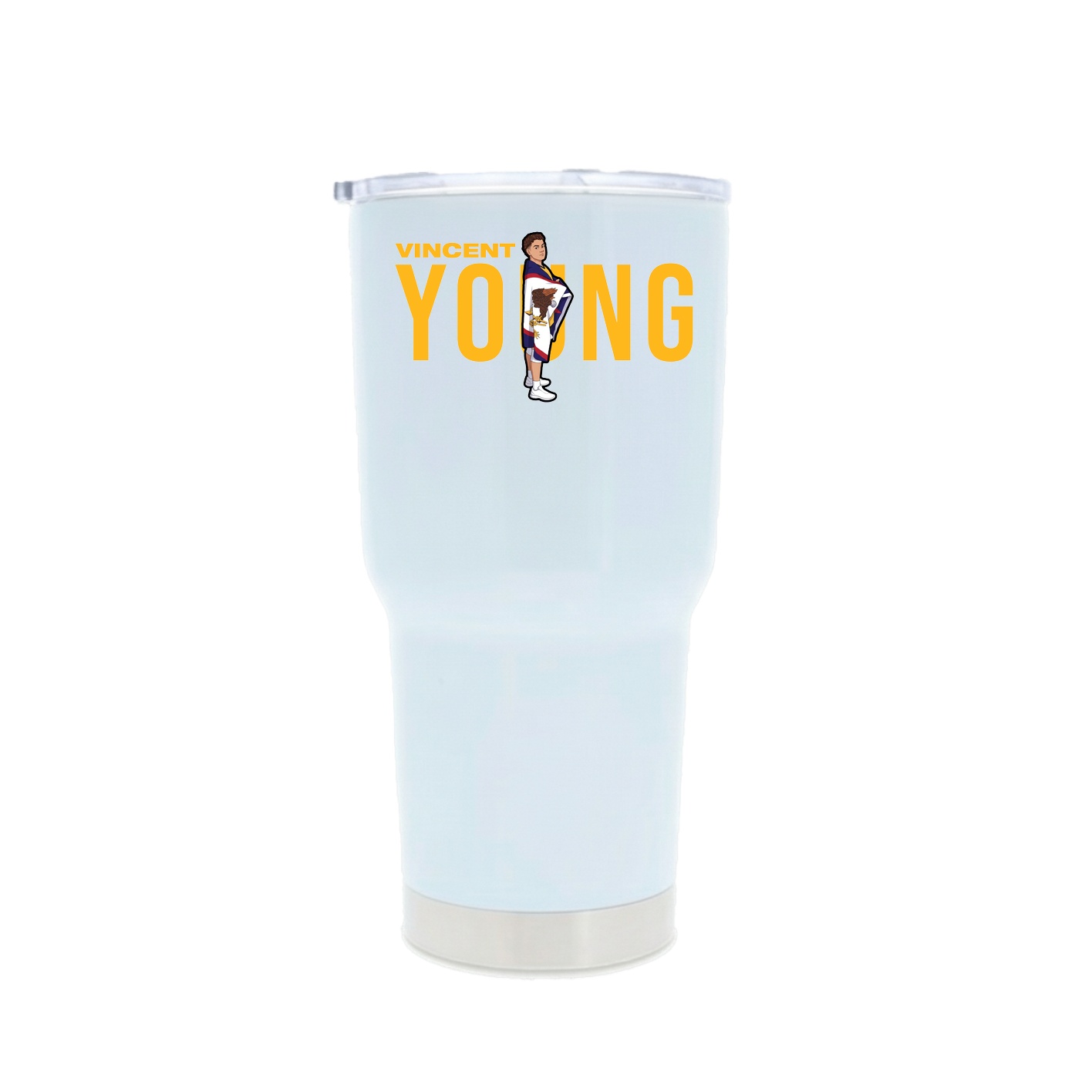 30oz Stainless Steel Tumbler — Player Name in White