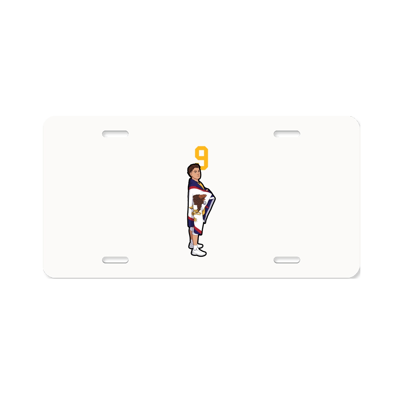 License Plate — Number Top in Classic