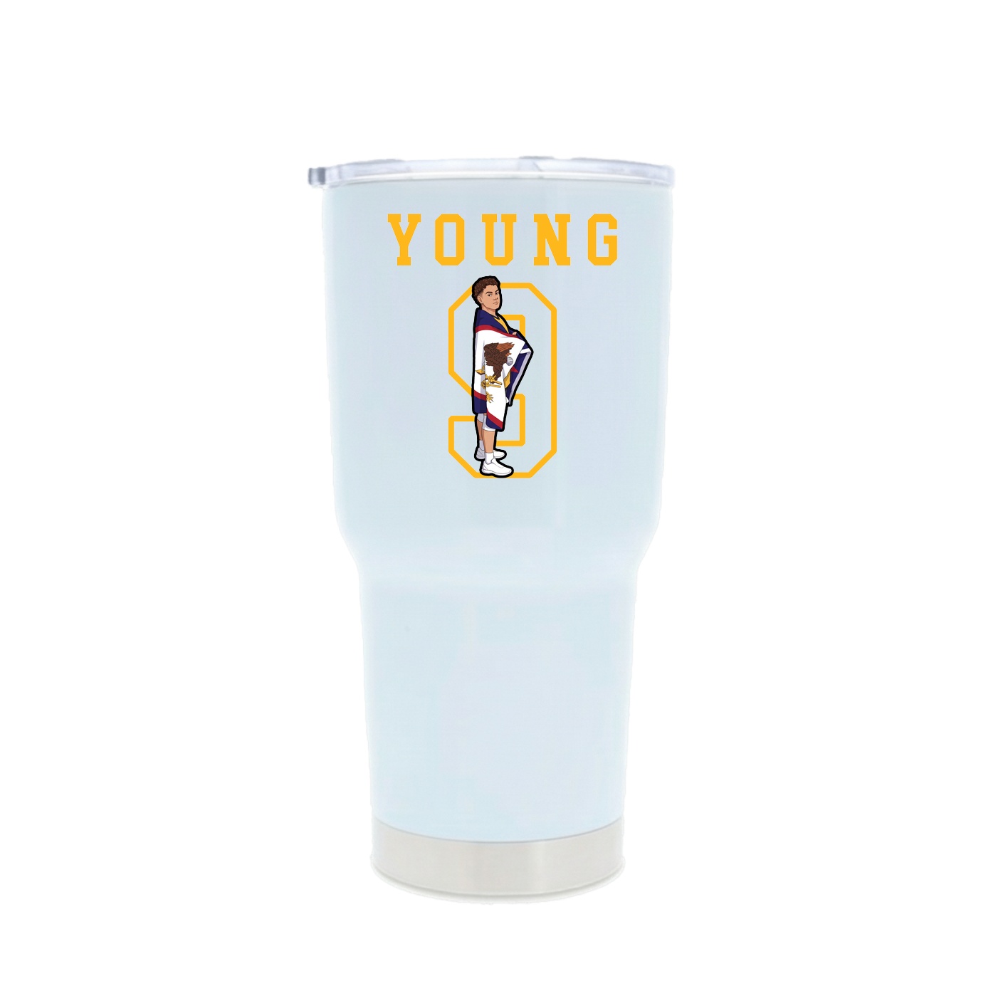 30oz Stainless Steel Tumbler — Shirsey in White