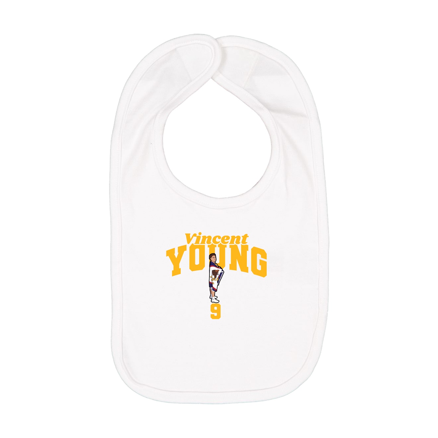 Infant Bib — Signature Arch in White