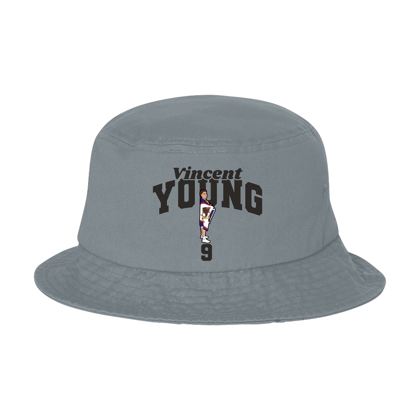 Bucket Cap — Signature Arch in Grey