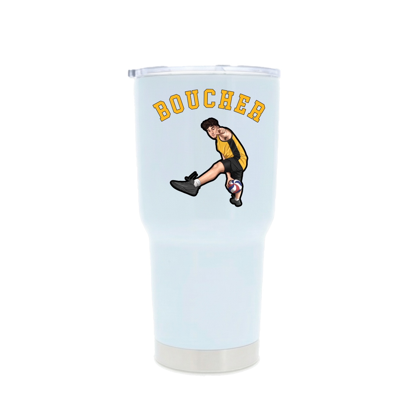 30oz Stainless Steel Tumbler — Shirsey Arch in White