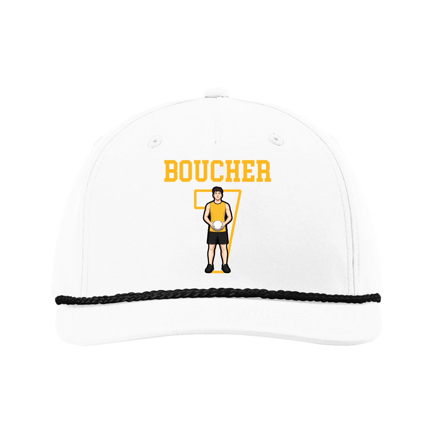 Five-Panel Classic Rope Cap — Shirsey in White