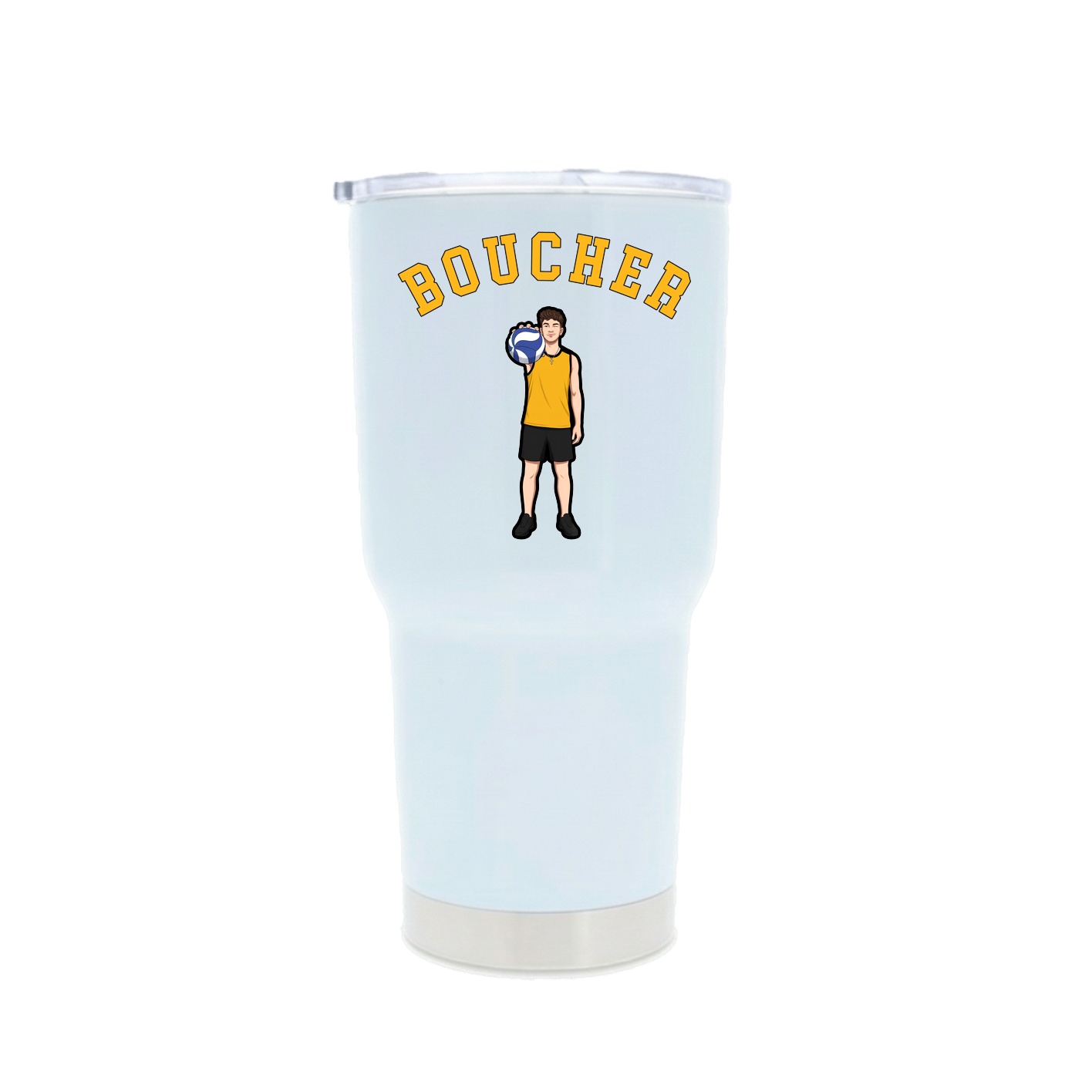 30oz Stainless Steel Tumbler — Shirsey Arch in White