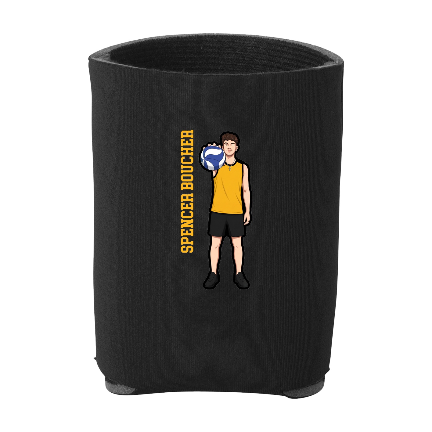 Can Holder — Name Vertical in Black
