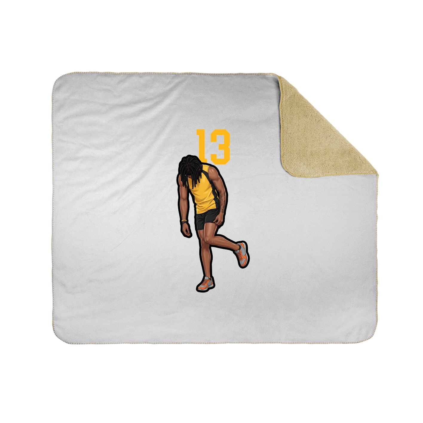 Throw Blanket — Number Top in White