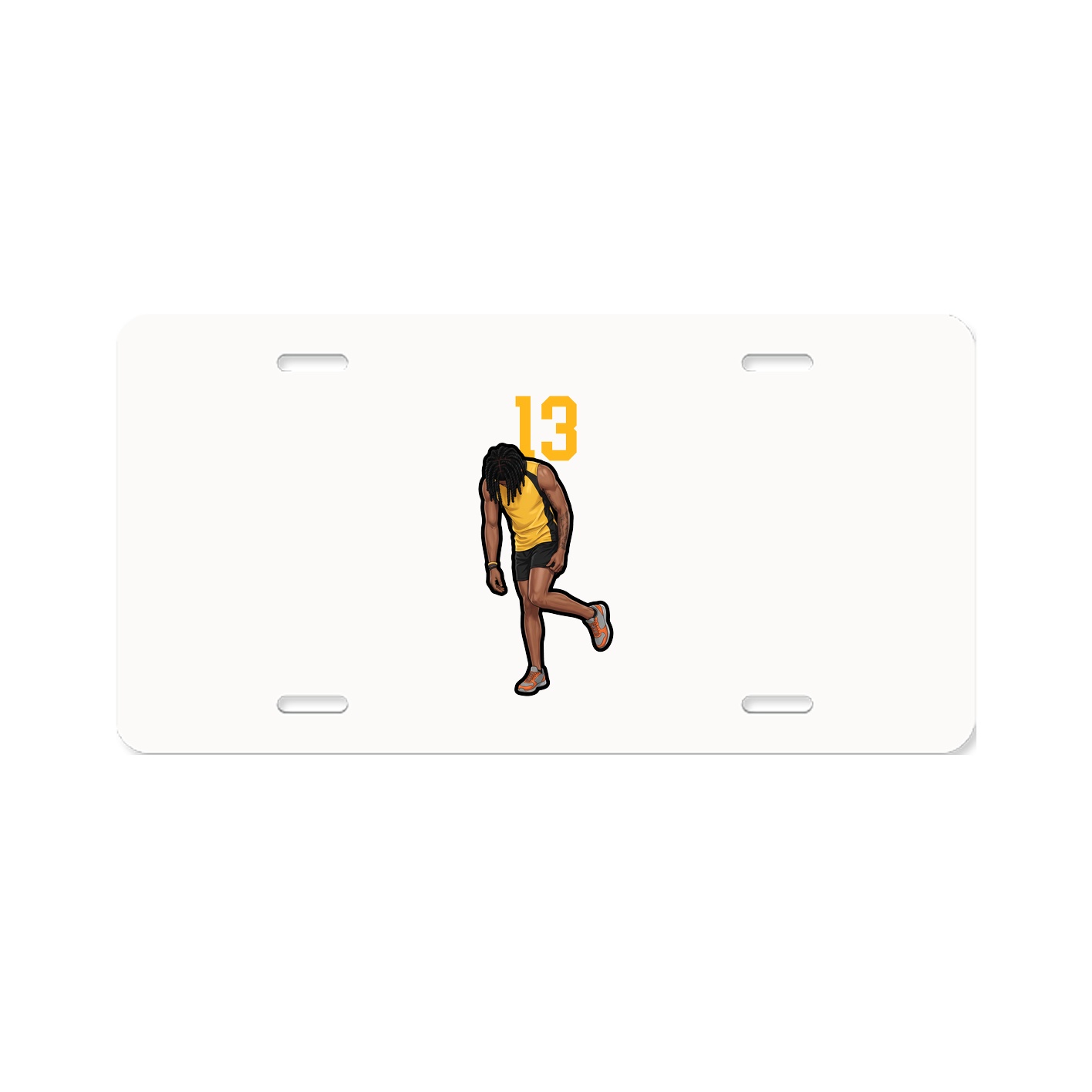 License Plate — Number Top in Classic