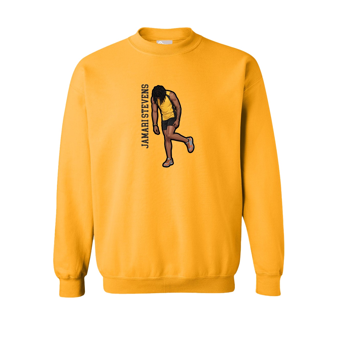 Fleece Crew — Name Vertical in Gold