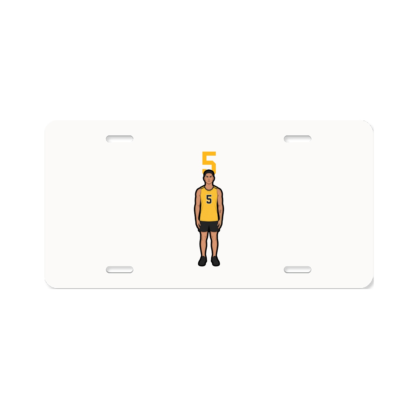 License Plate — Number Top in Classic