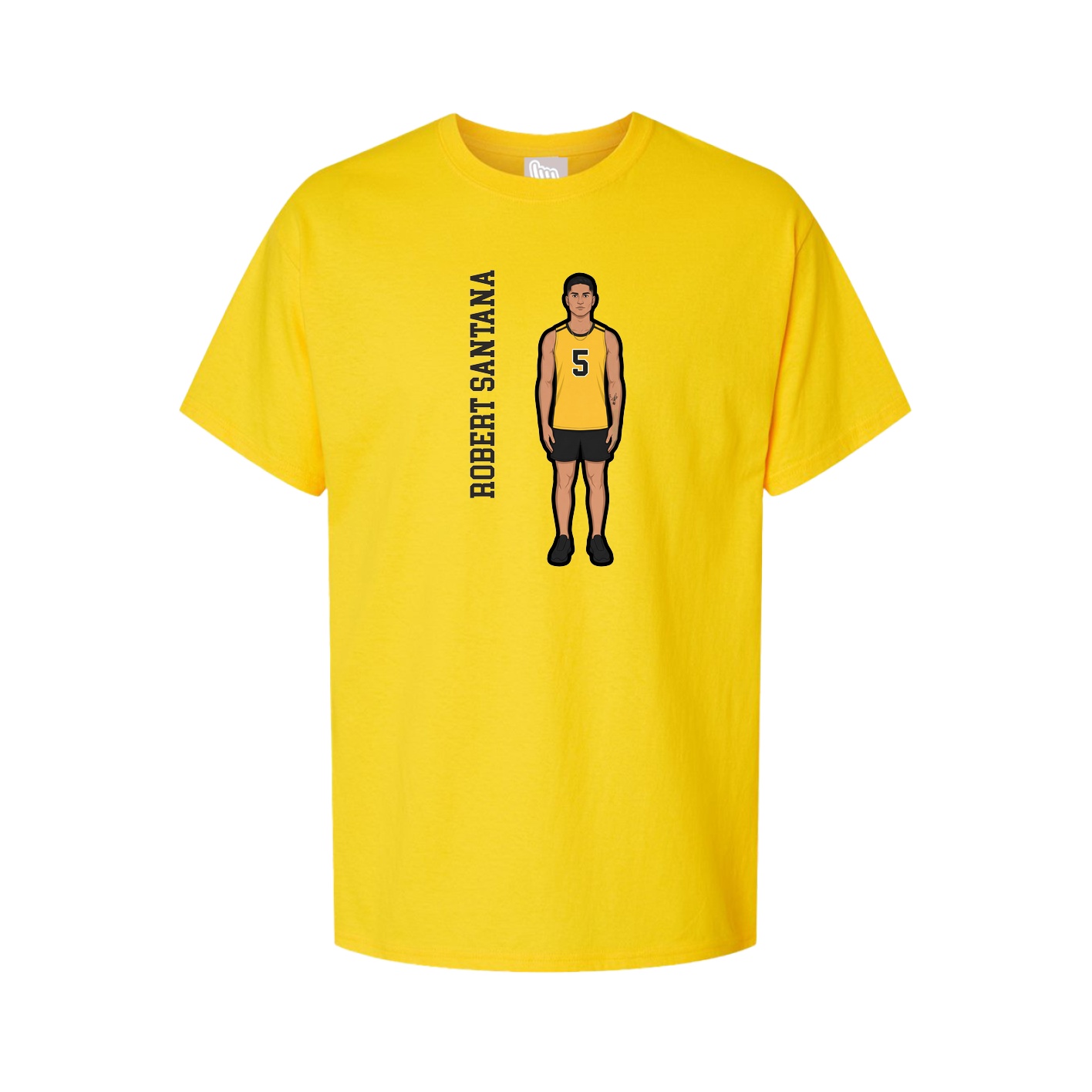 Youth Tee — Name Vertical in Gold