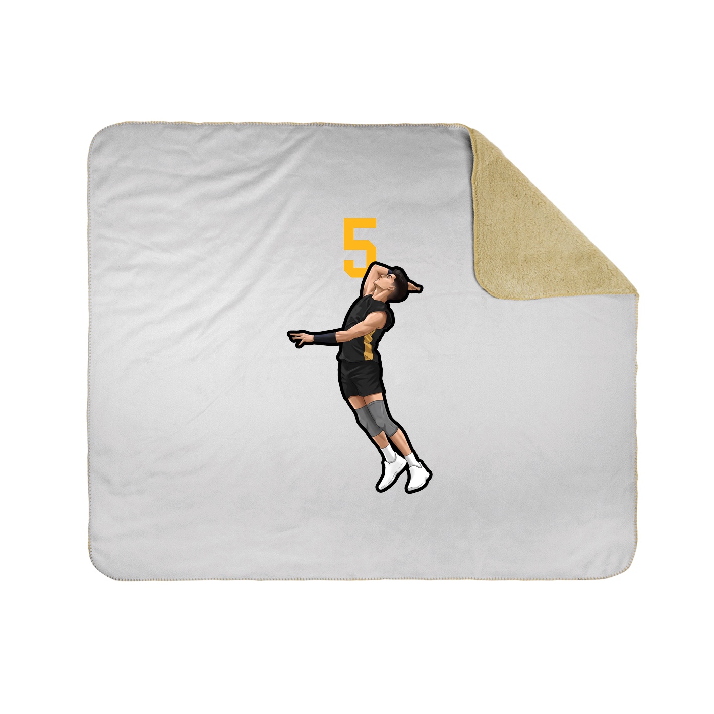 Throw Blanket — Number Top in White