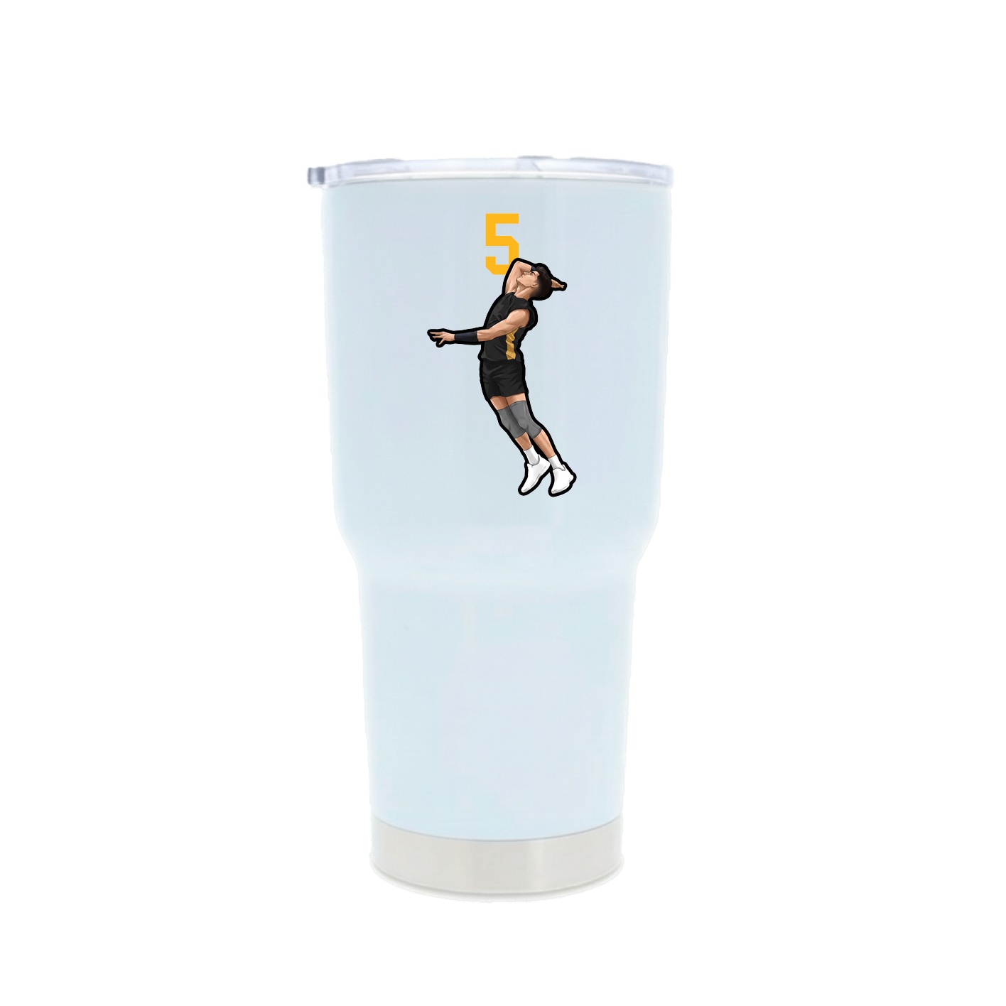 30oz Stainless Steel Tumbler — Number Top in White