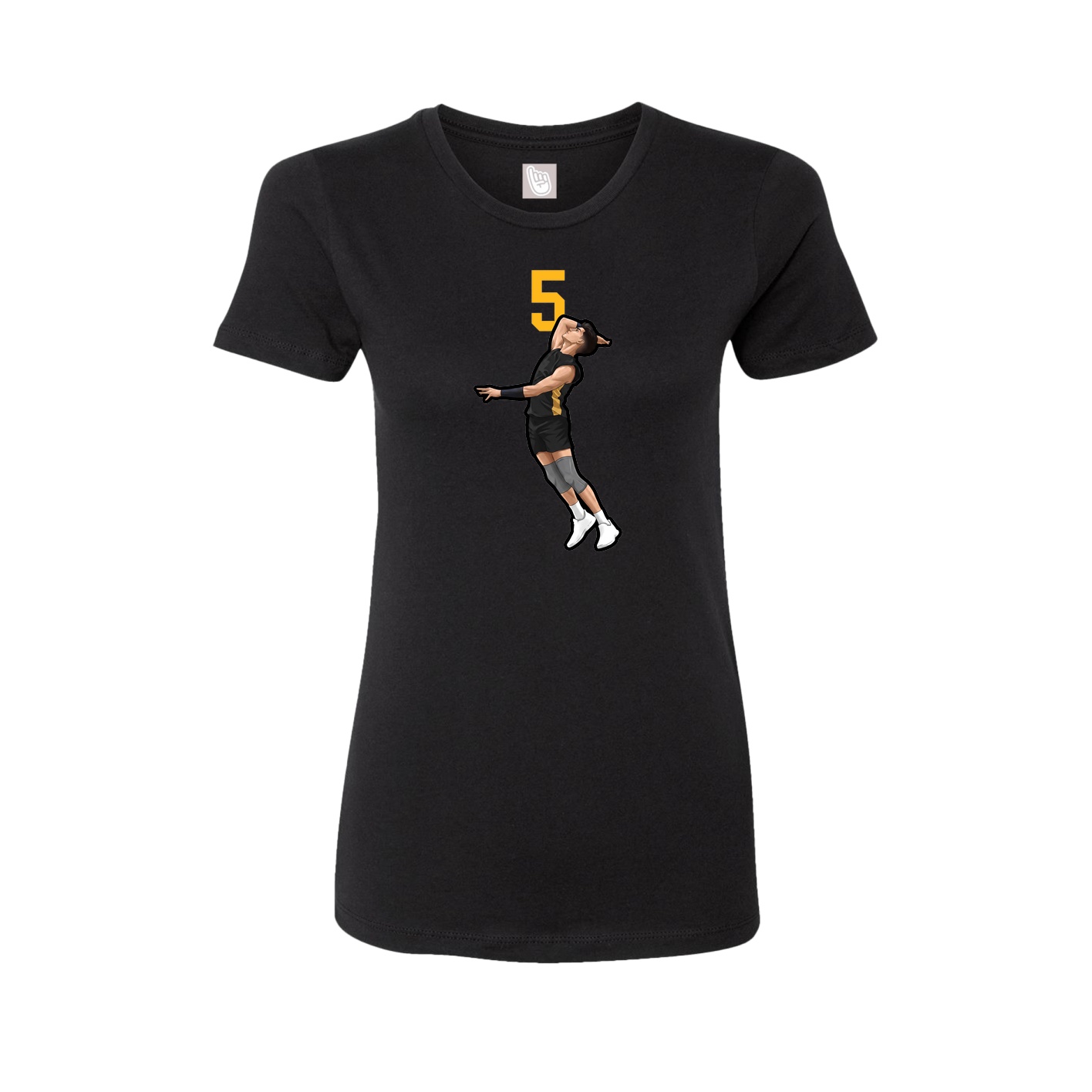Womens Tee — Number Top in Black