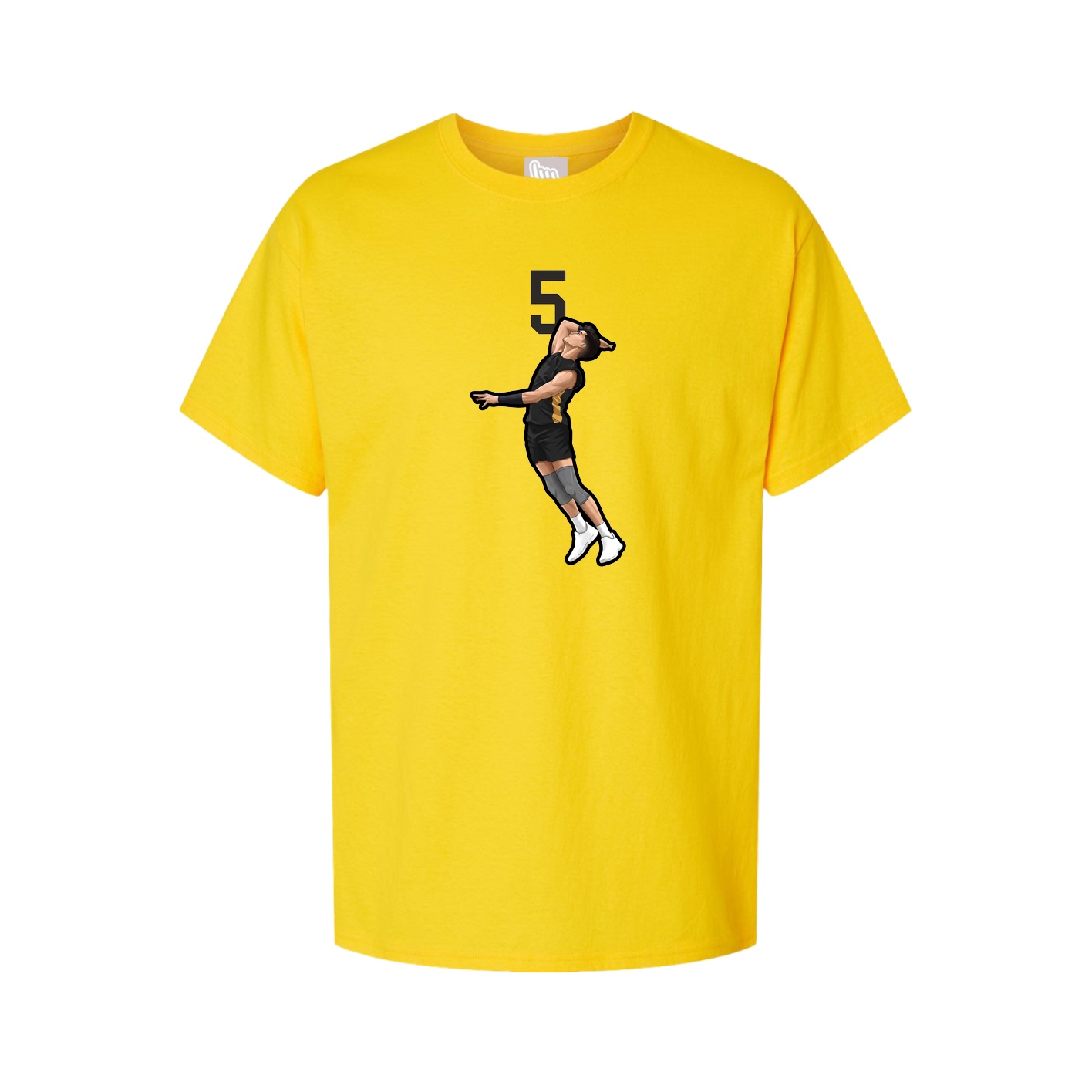 Youth Tee — Number Top in Gold