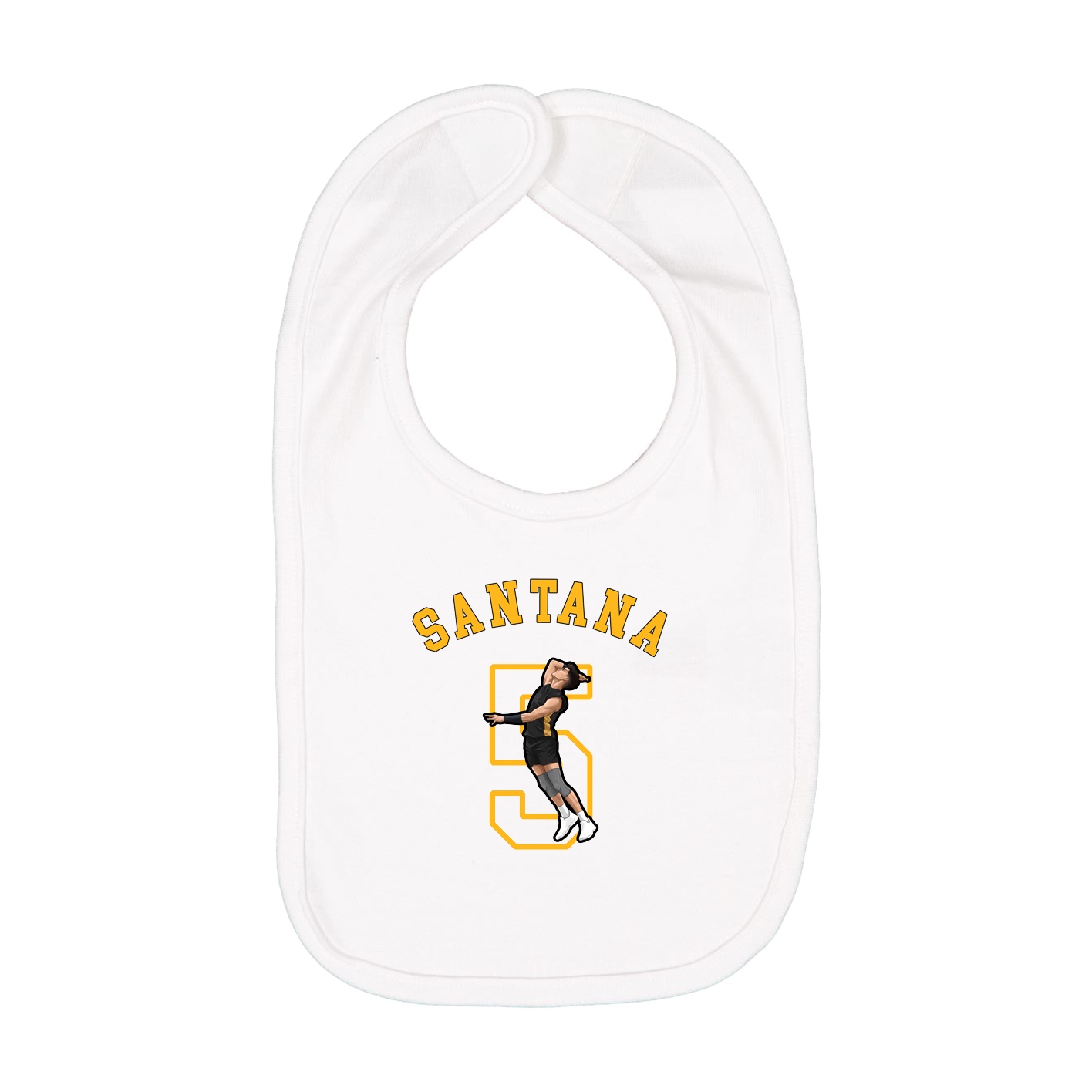 Infant Bib — Shirsey Arch in White