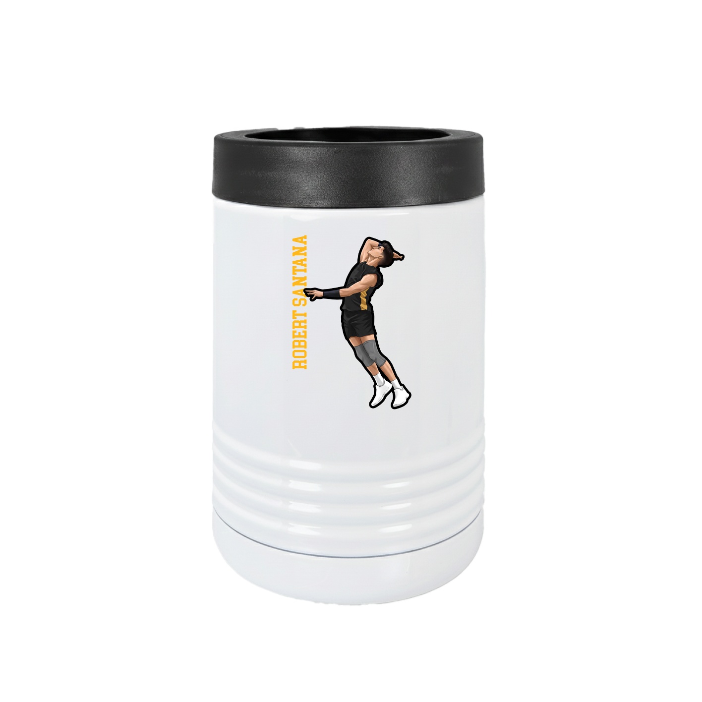 Beverage Holder — Name Vertical in White