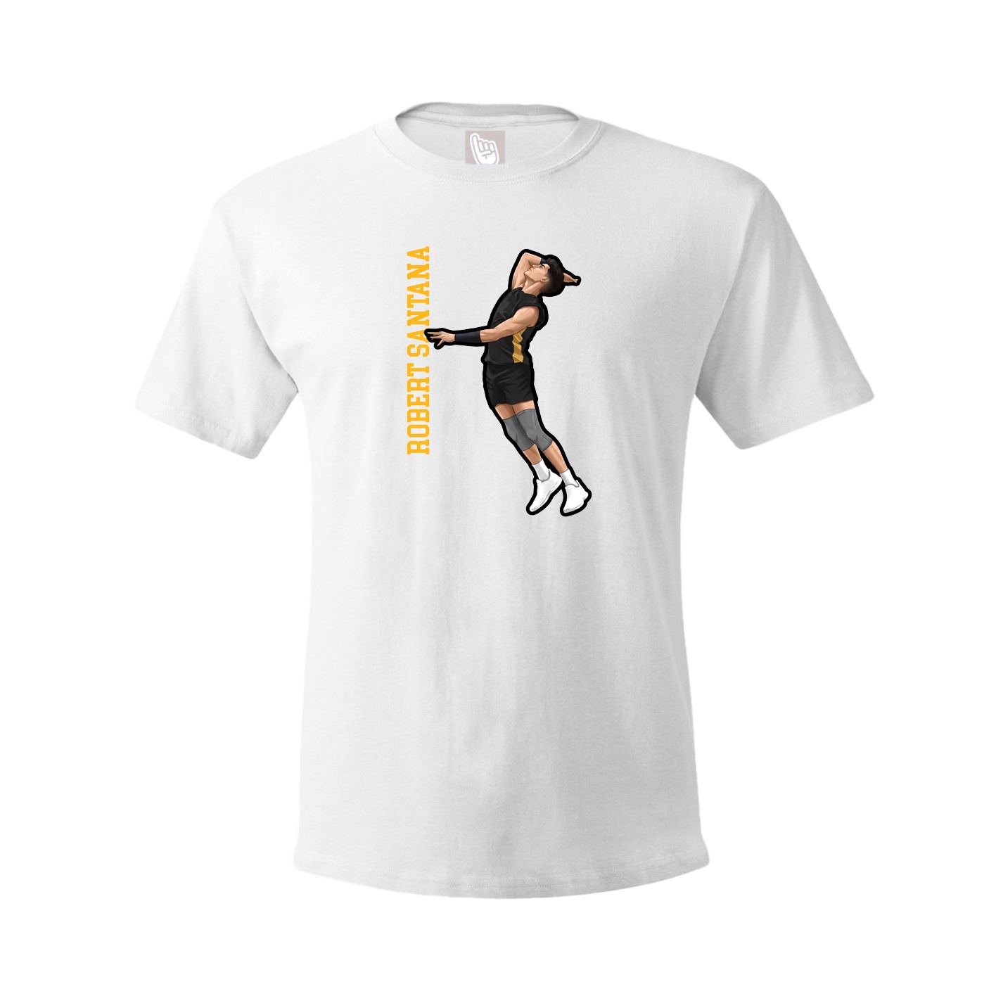 Tee — Name Vertical in White