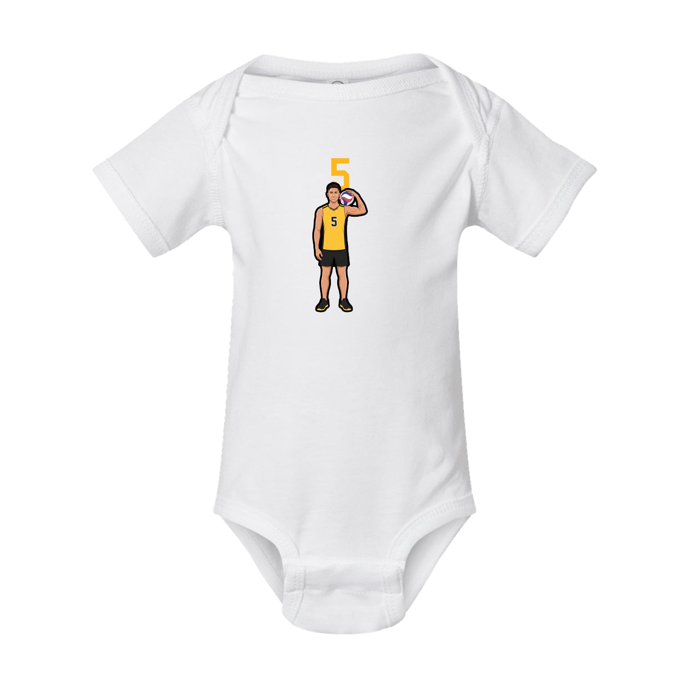 Baby Onesie — Number Top in White