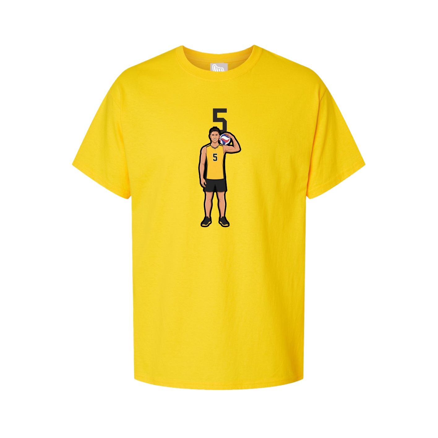Youth Tee — Number Top in Gold
