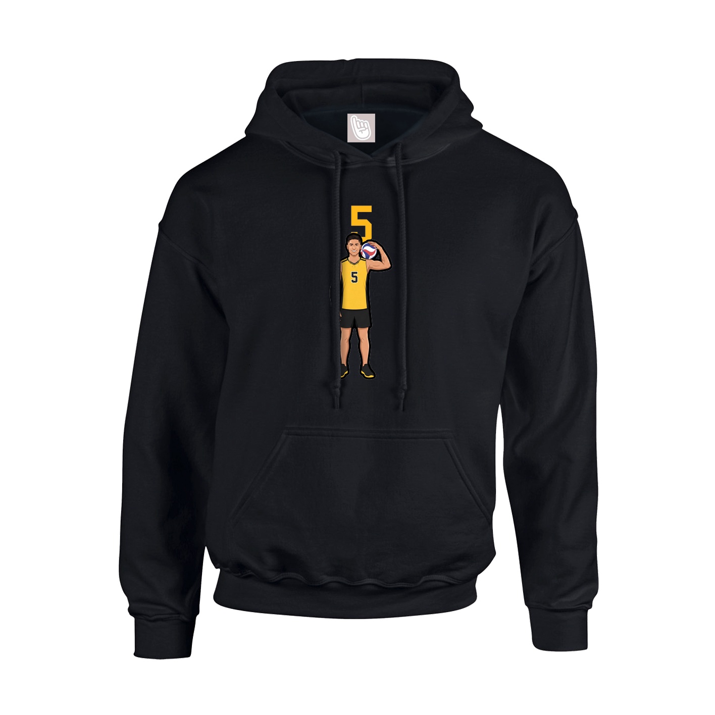 Youth Hoodie — Number Top in Black
