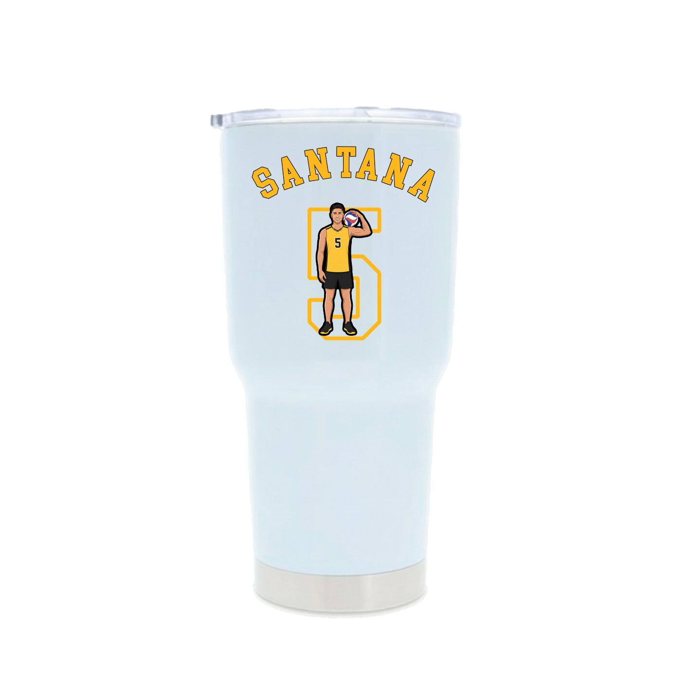 30oz Stainless Steel Tumbler — Shirsey Arch in White