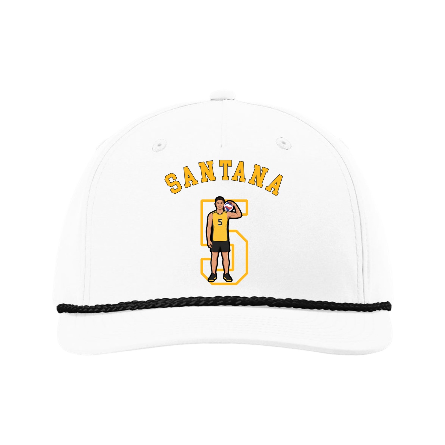 Five-Panel Classic Rope Cap — Shirsey Arch in White