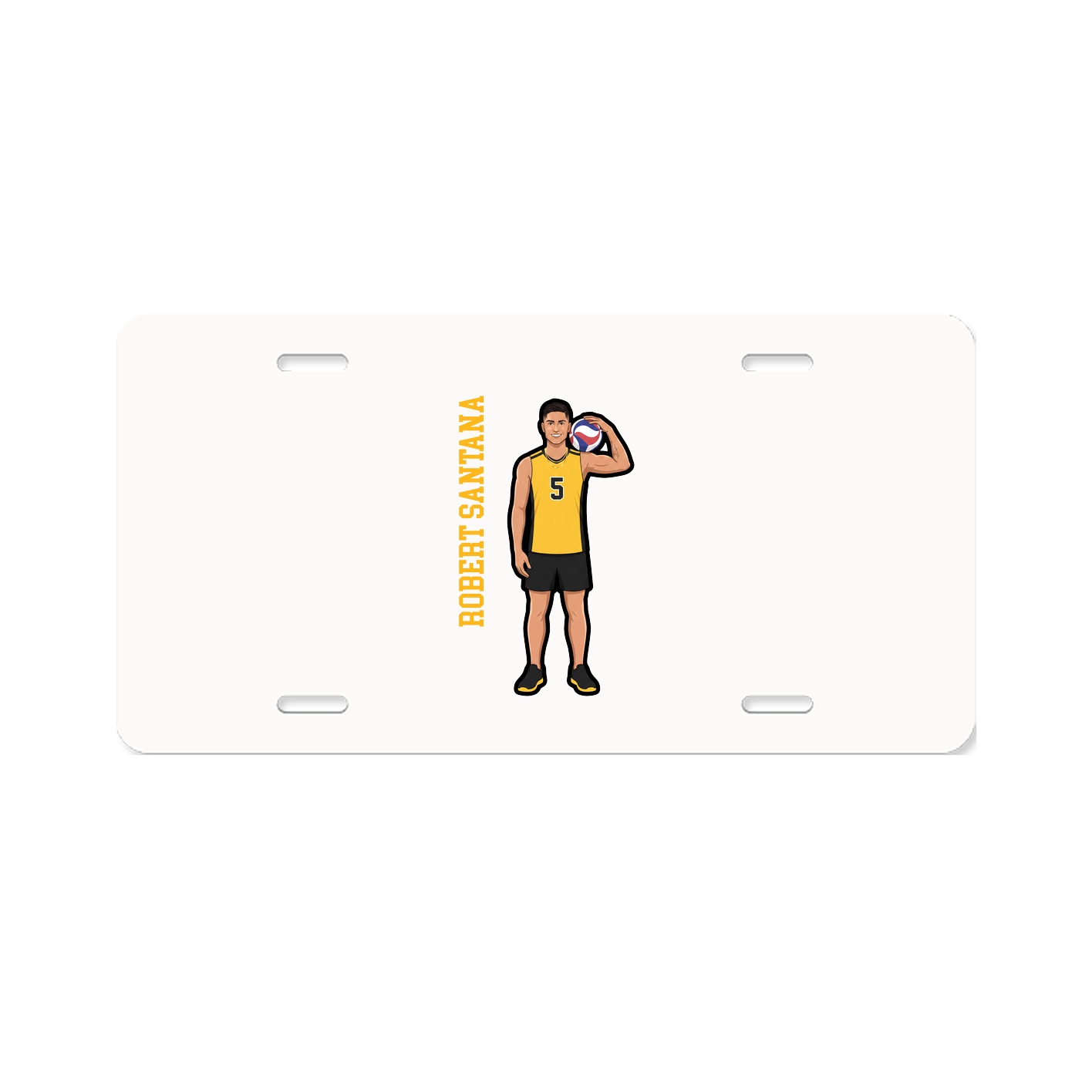 License Plate — Name Vertical in Classic