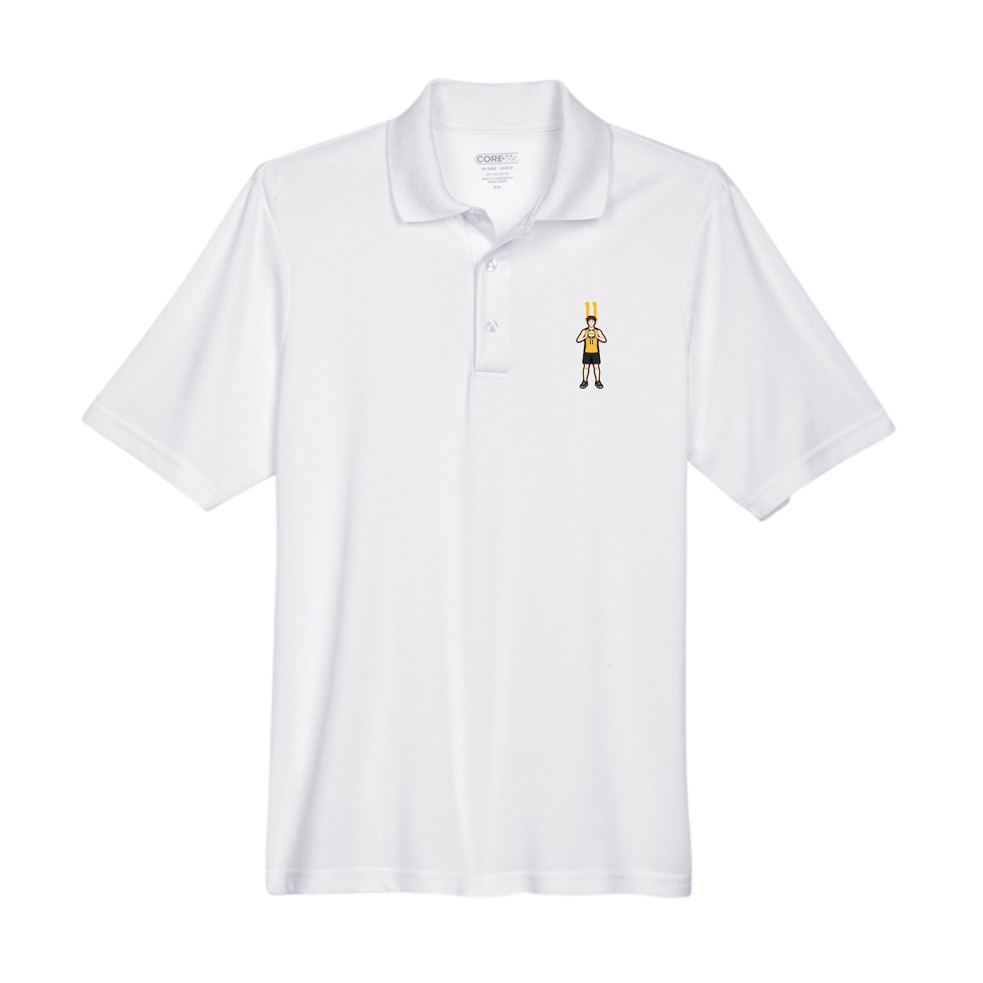 Performance Polo — Number Top in White