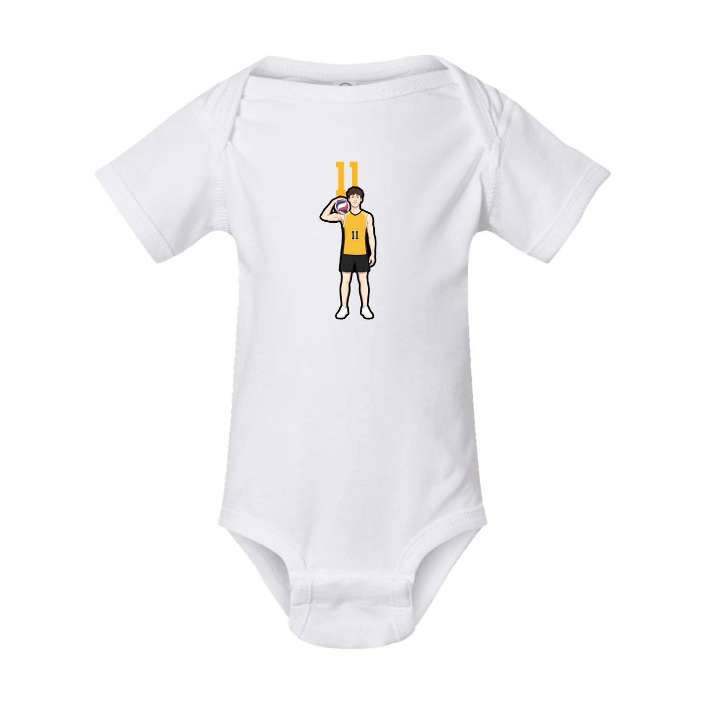 Baby Onesie — Number Top in White