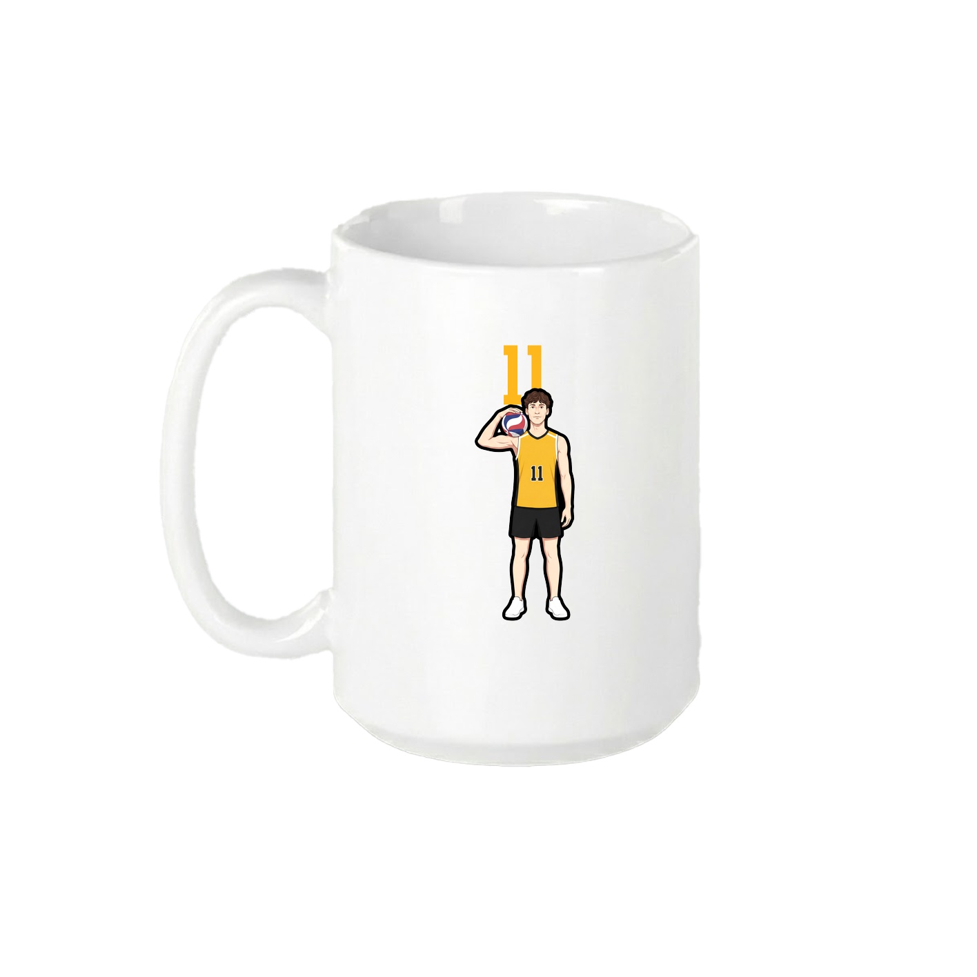 15oz Coffee Mug — Number Top in White