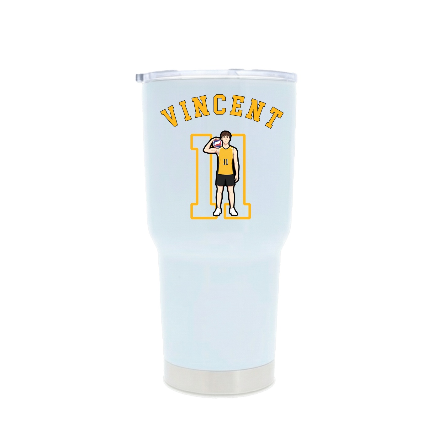 30oz Stainless Steel Tumbler — Shirsey Arch in White