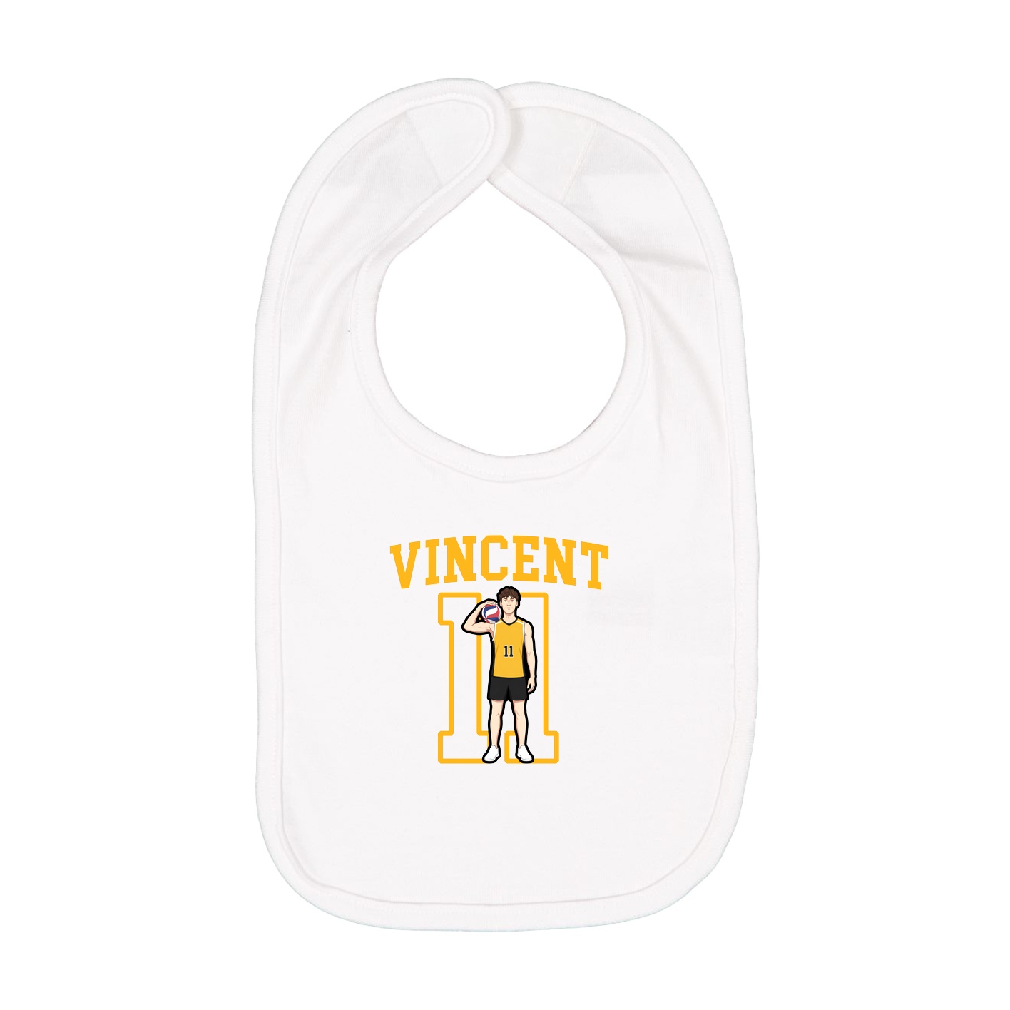Infant Bib — Shirsey in White