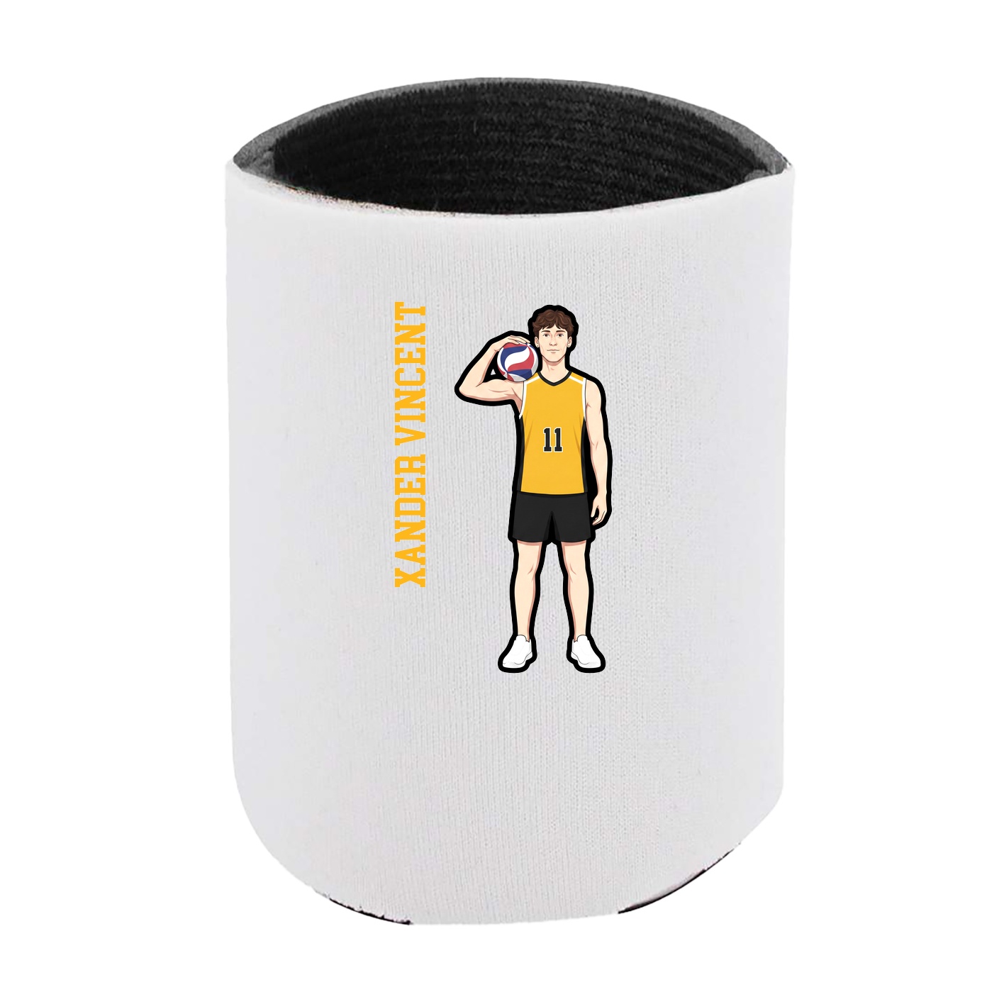 Can Holder — Name Vertical in White