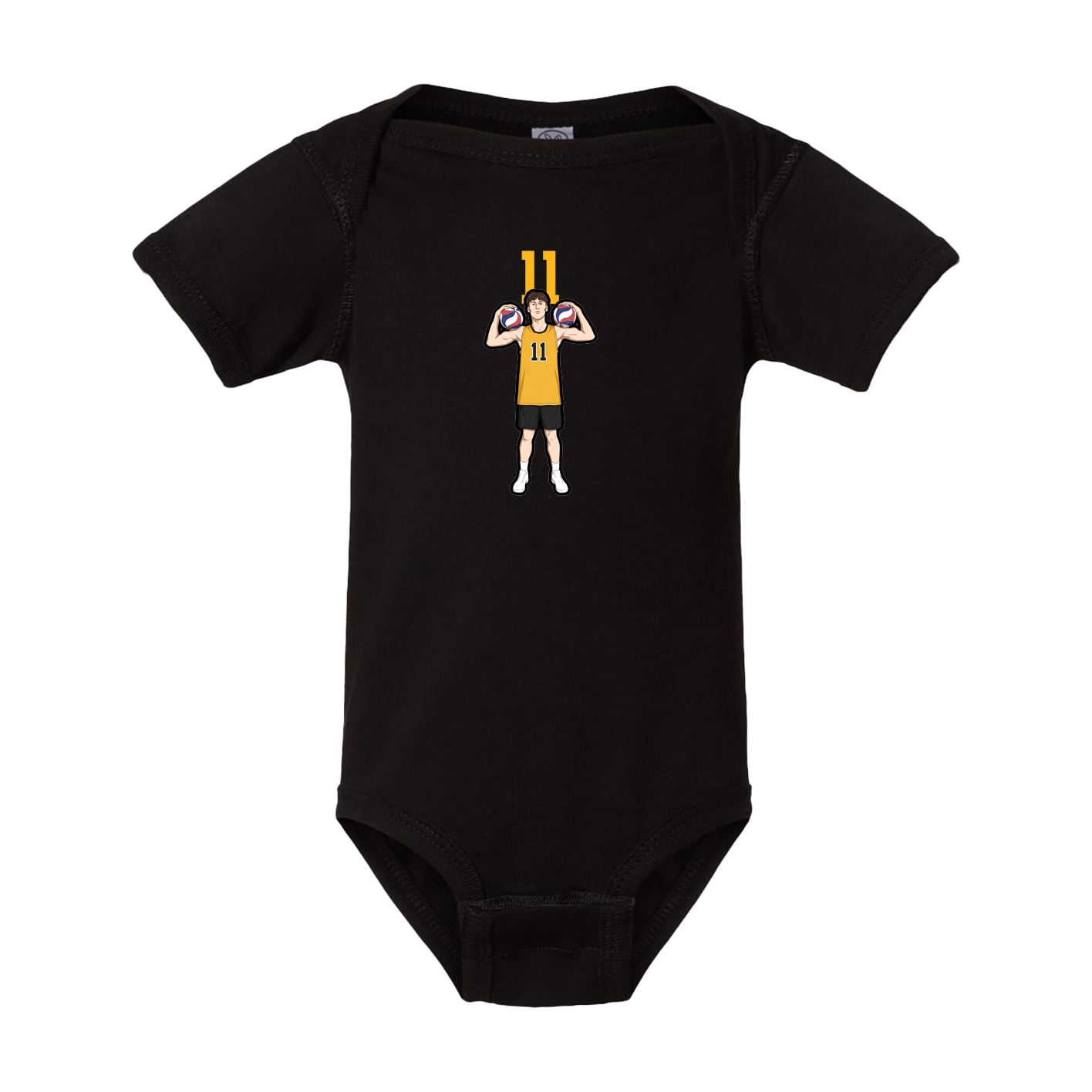 Baby Onesie — Number Top in Black