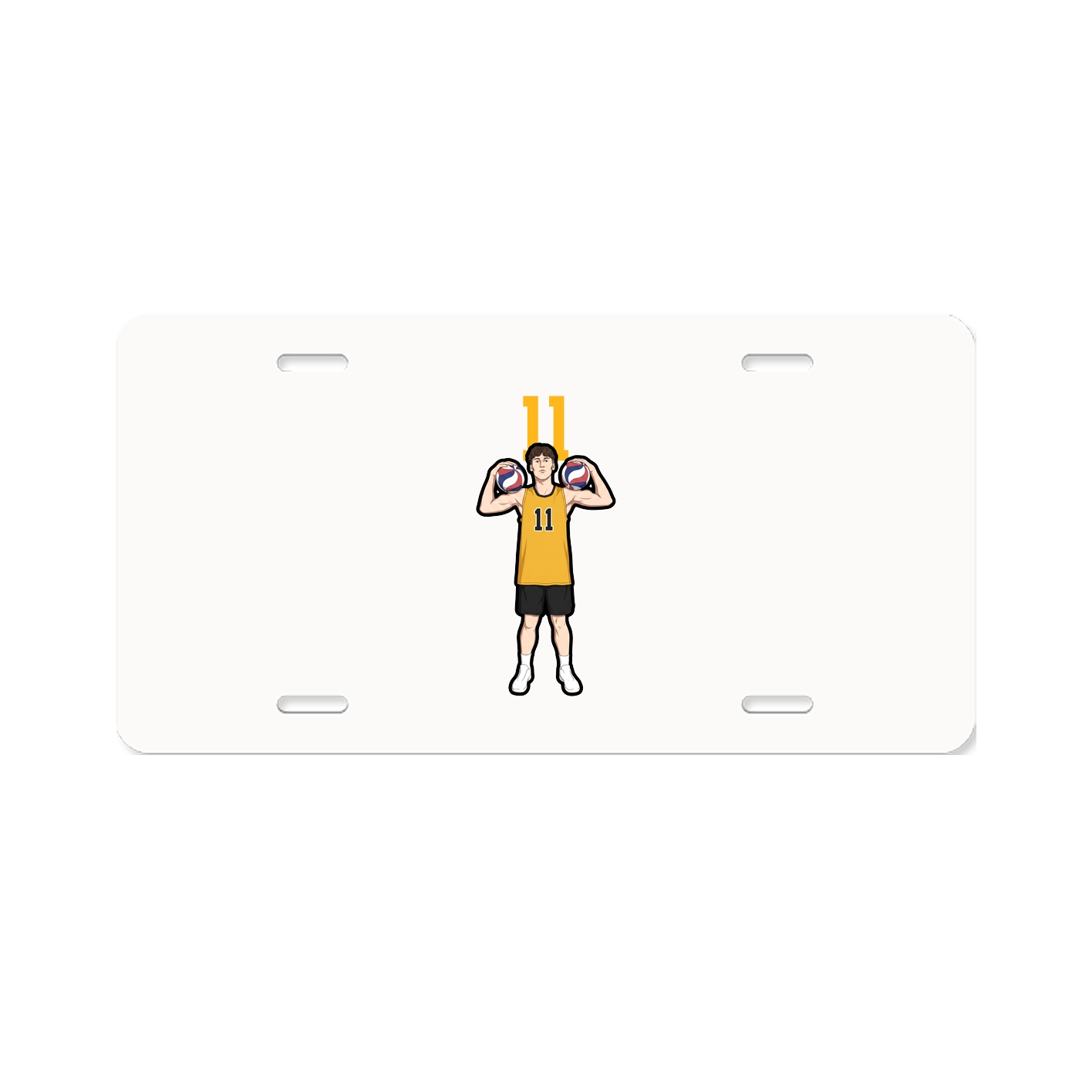 License Plate — Number Top in Classic