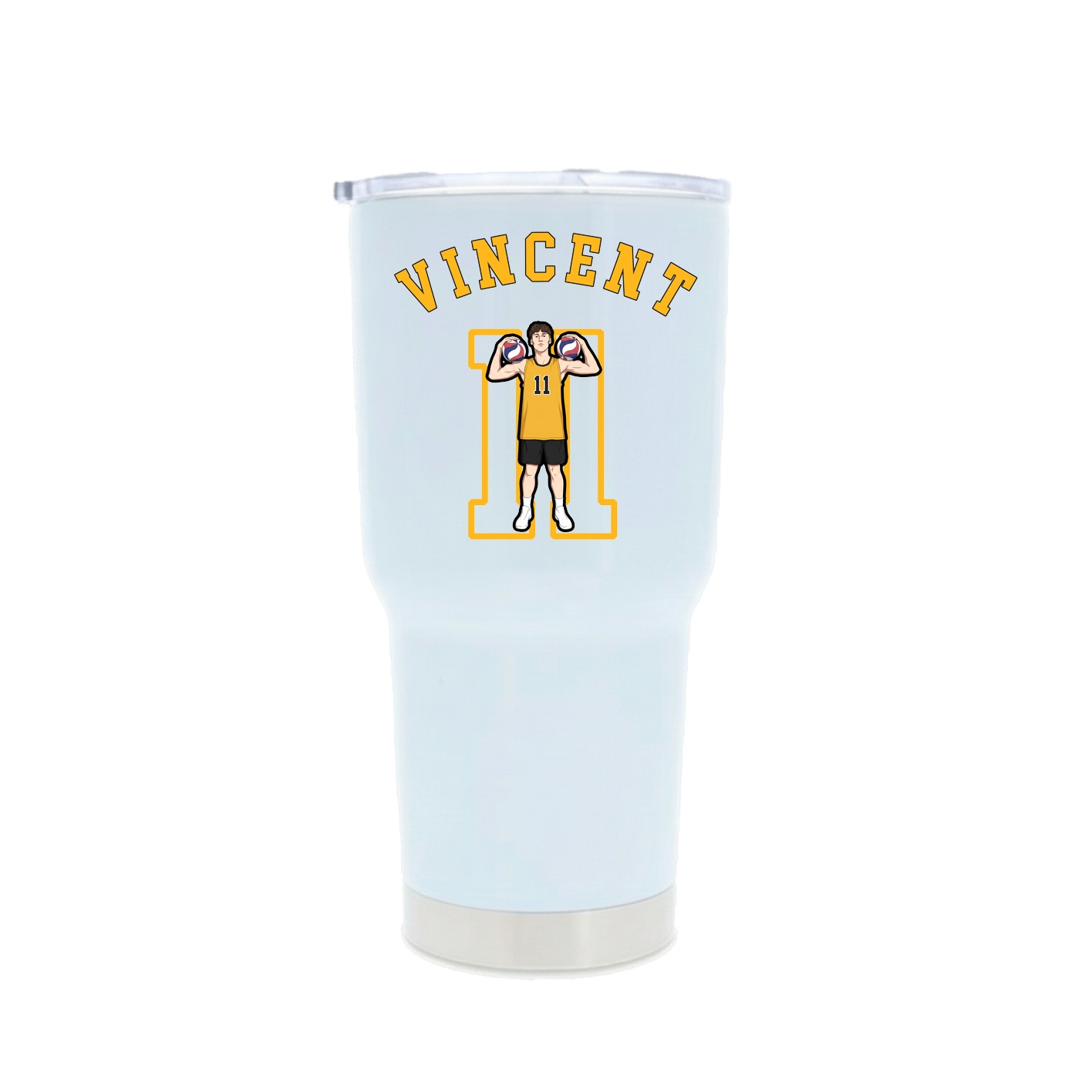 30oz Stainless Steel Tumbler — Shirsey Arch in White