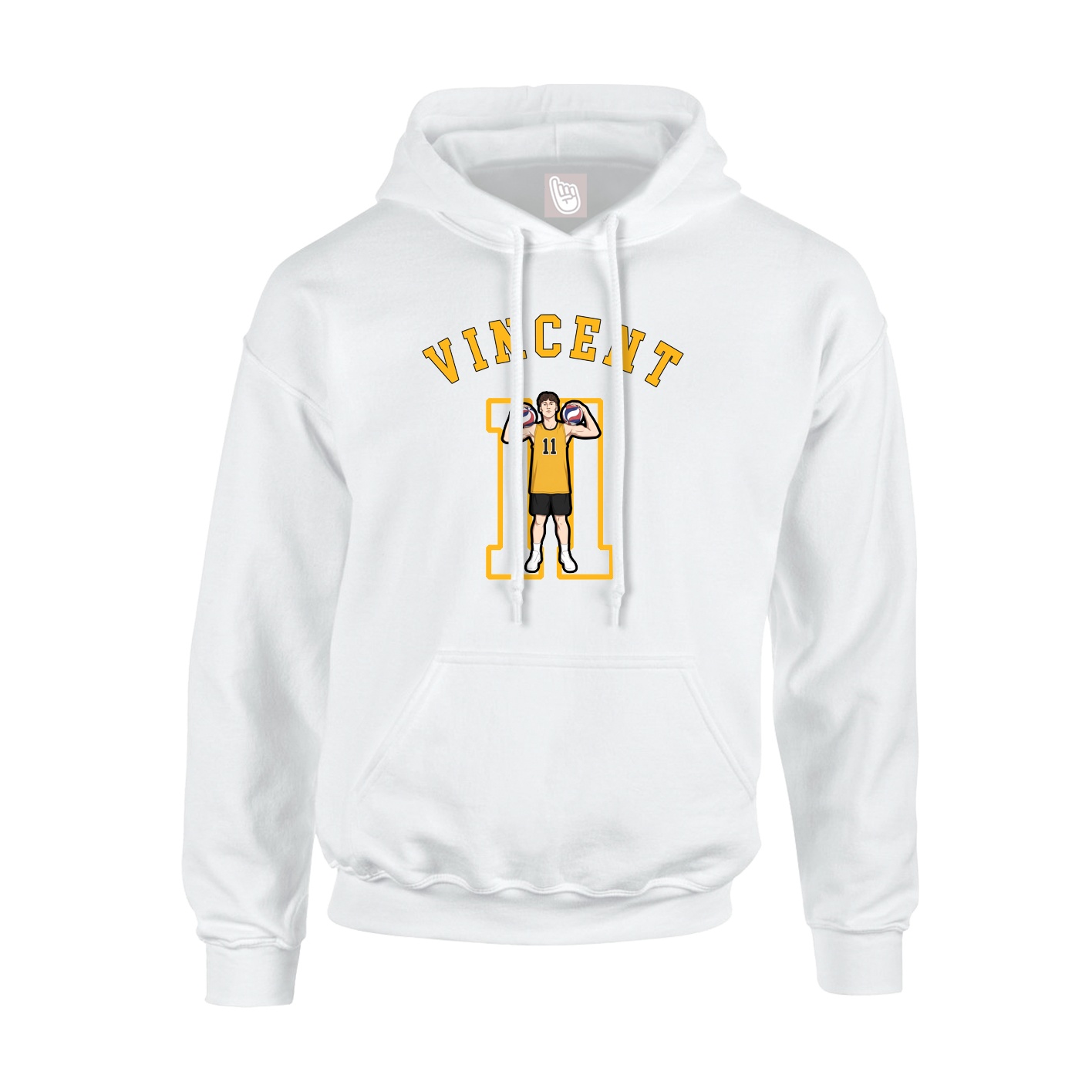 Youth Hoodie — Shirsey Arch in White