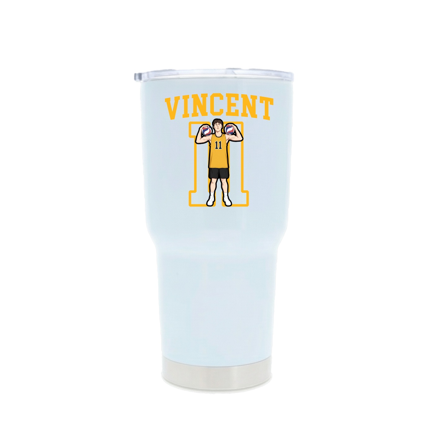 30oz Stainless Steel Tumbler — Shirsey in White